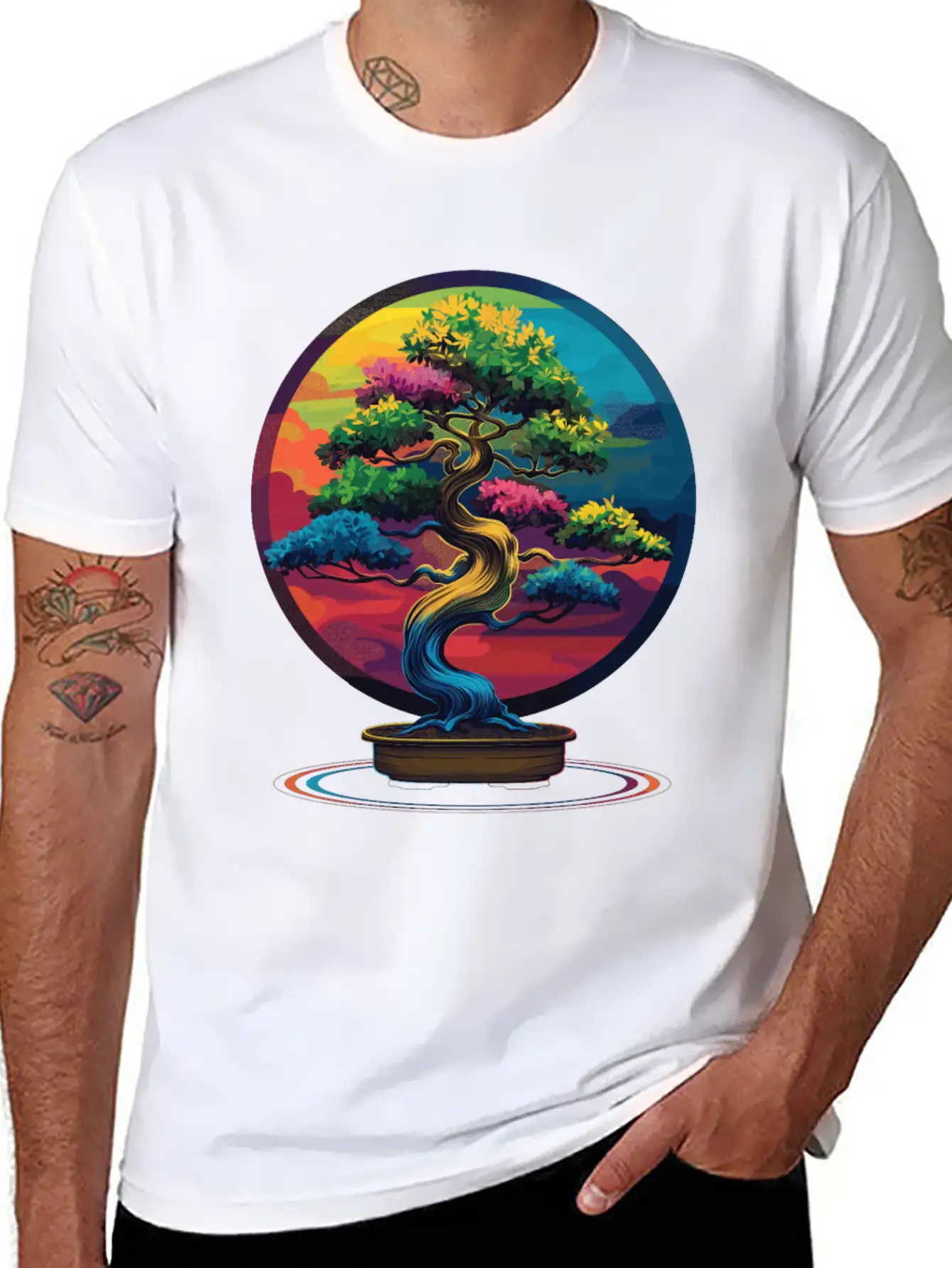 Bonsai Tree Japanese Zen Pop Art Unisex Casual T-Shirt – Clean Design For Daily Comfort