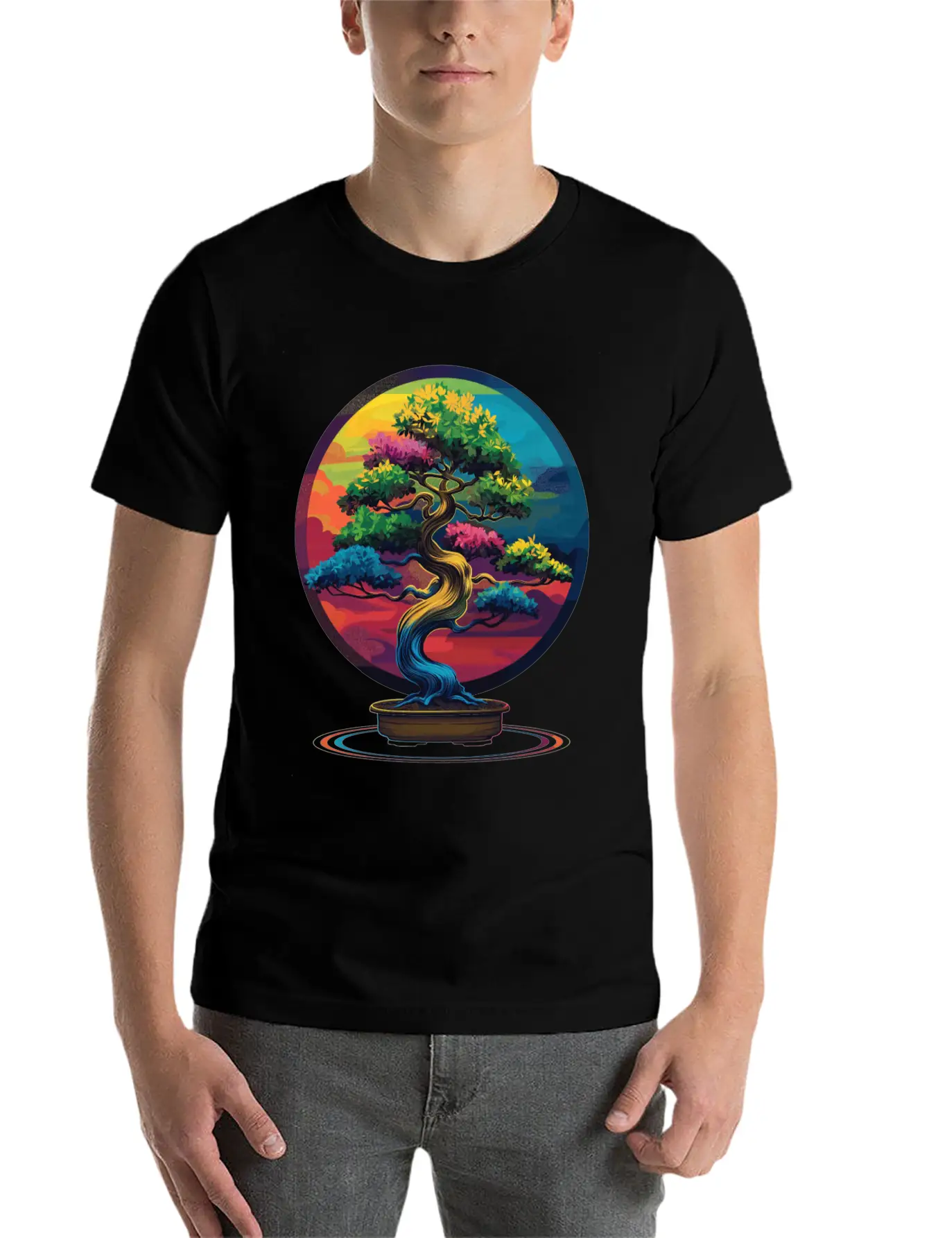Bonsai Tree Japanese Zen Pop Art Unisex Casual T-Shirt – Clean Design For Daily Comfort