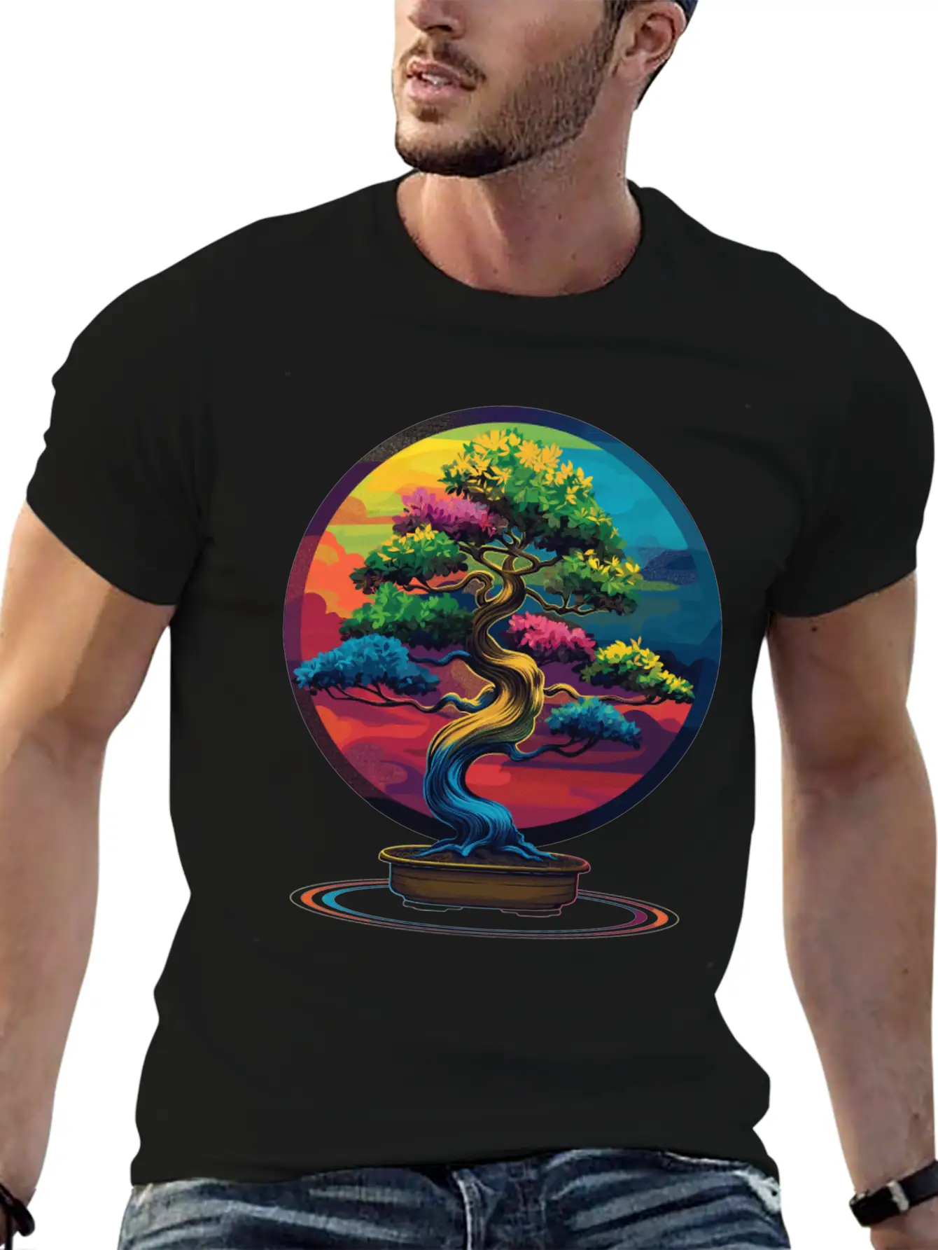 Bonsai Tree Japanese Zen Pop Art Unisex Casual T-Shirt – Clean Design For Daily Comfort