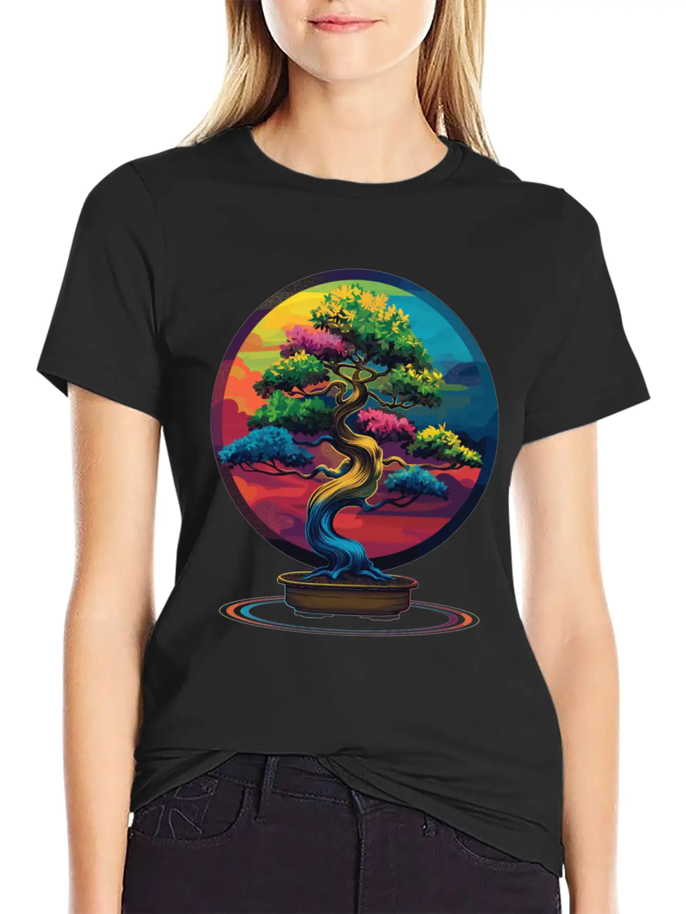 Bonsai Tree Japanese Zen Pop Art Unisex Casual T-Shirt – Clean Design For Daily Comfort
