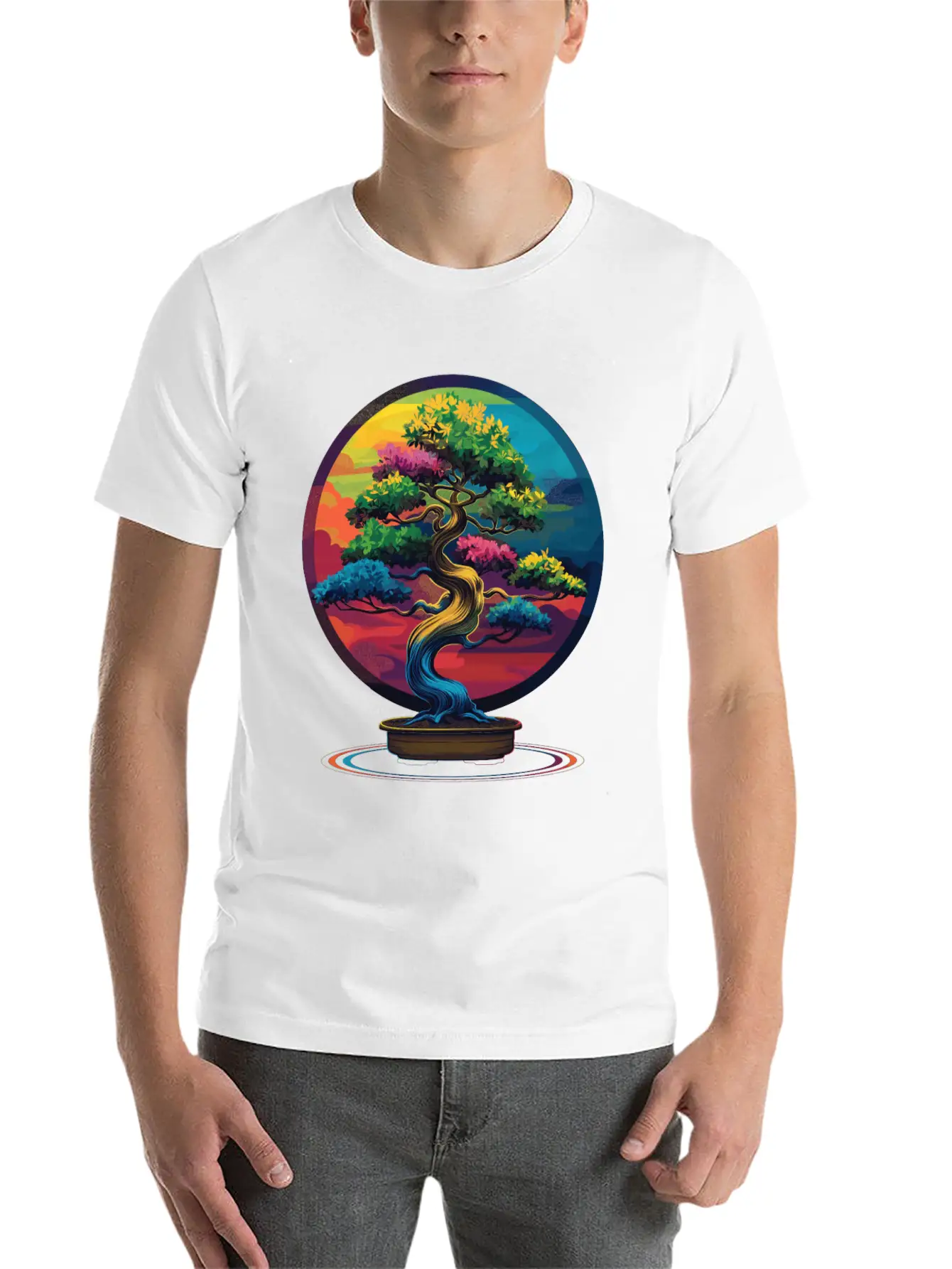 Bonsai Tree Japanese Zen Pop Art Unisex Casual T-Shirt – Clean Design For Daily Comfort
