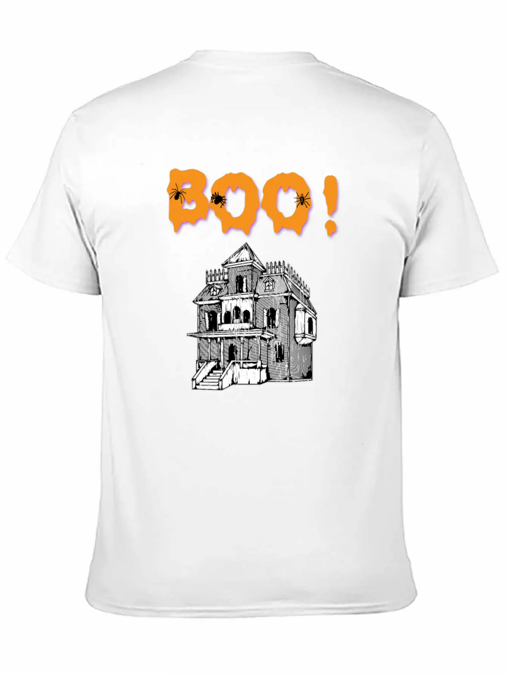 Boo! Haunted House Halloween Holiday T Shirt Breathable Soft Cotton T-Shirt – Timeless Casual Look