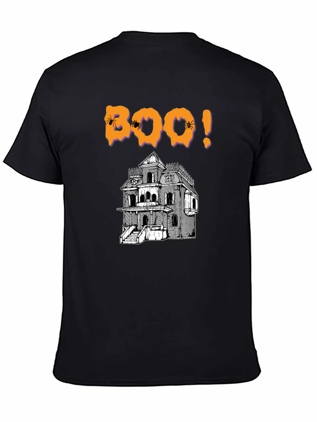 Boo! Haunted House Halloween Holiday T Shirt Breathable Soft Cotton T-Shirt – Timeless Casual Look