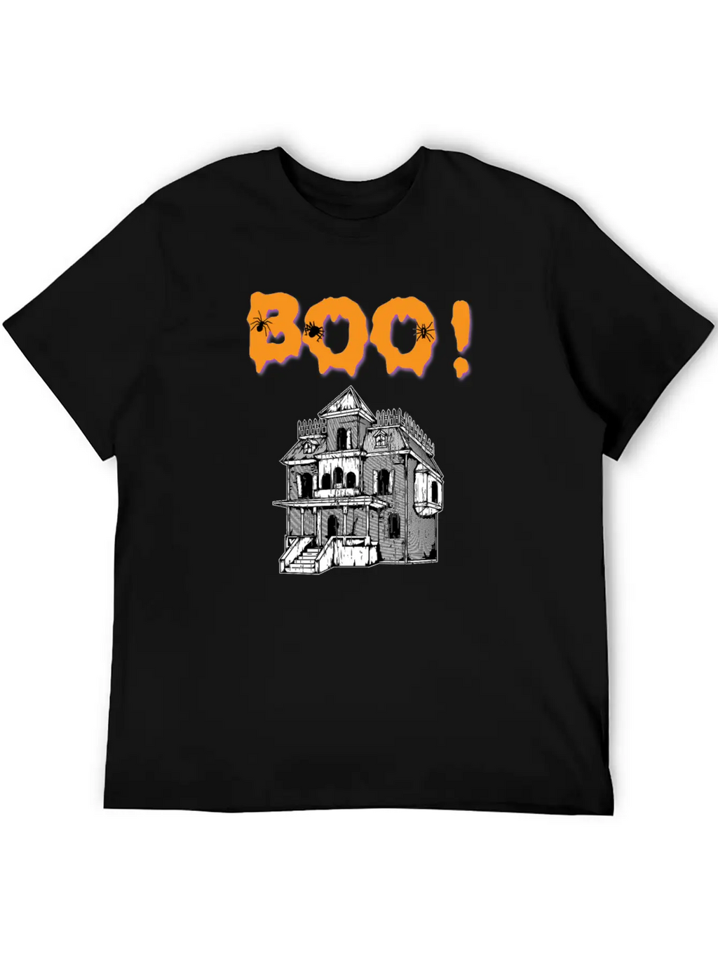 Boo! Haunted House Halloween Holiday T Shirt Breathable Soft Cotton T-Shirt – Timeless Casual Look