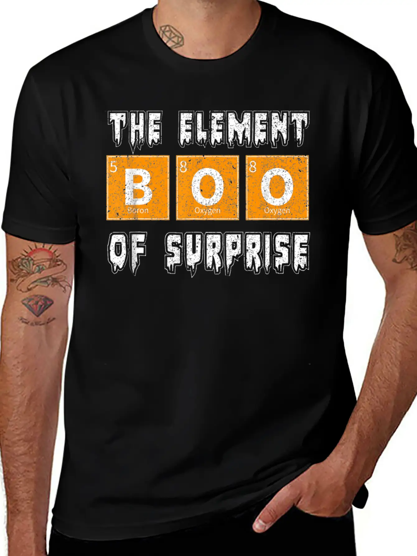 Boo The Element Of Surprise Science Halloween Essential Cotton Tee For Daily Outfits – Unisex Style