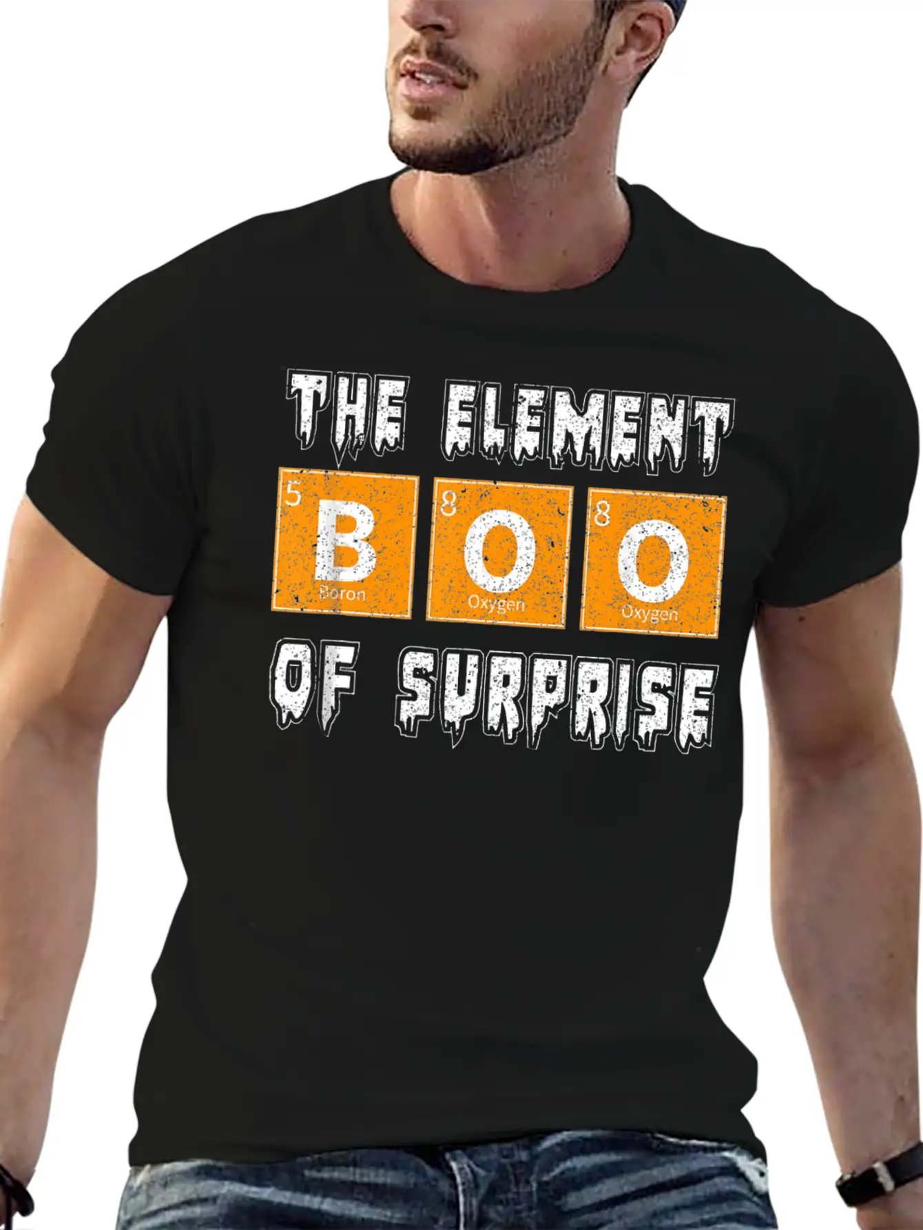 Boo The Element Of Surprise Science Halloween Essential Cotton Tee For Daily Outfits – Unisex Style