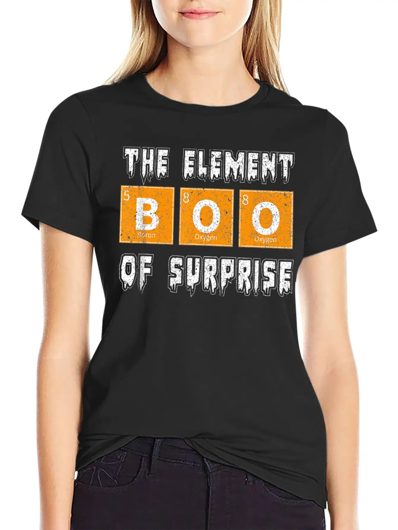 Boo The Element Of Surprise Science Halloween Essential Cotton Tee For Daily Outfits – Unisex Style