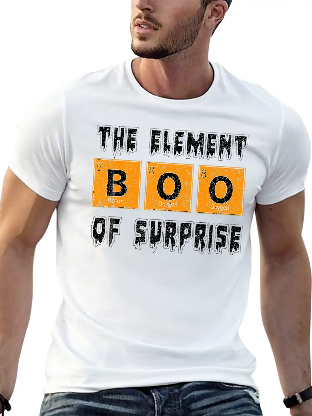 Boo The Element Of Surprise Science Halloween Essential Cotton Tee For Daily Outfits – Unisex Style