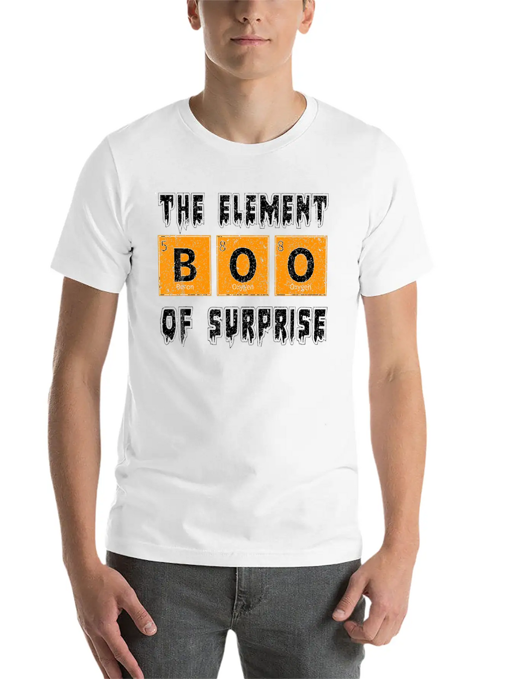 Boo The Element Of Surprise Science Halloween Essential Cotton Tee For Daily Outfits – Unisex Style