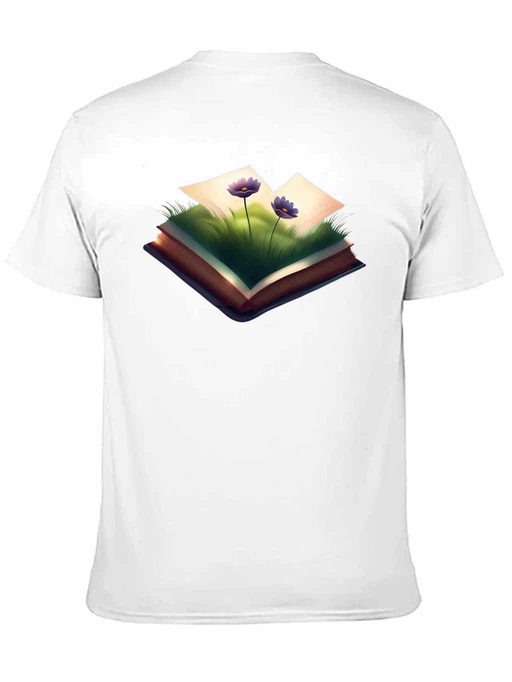Book And Flower Casual Graphic T-Shirt – Simple And Comfortable Daily Wear