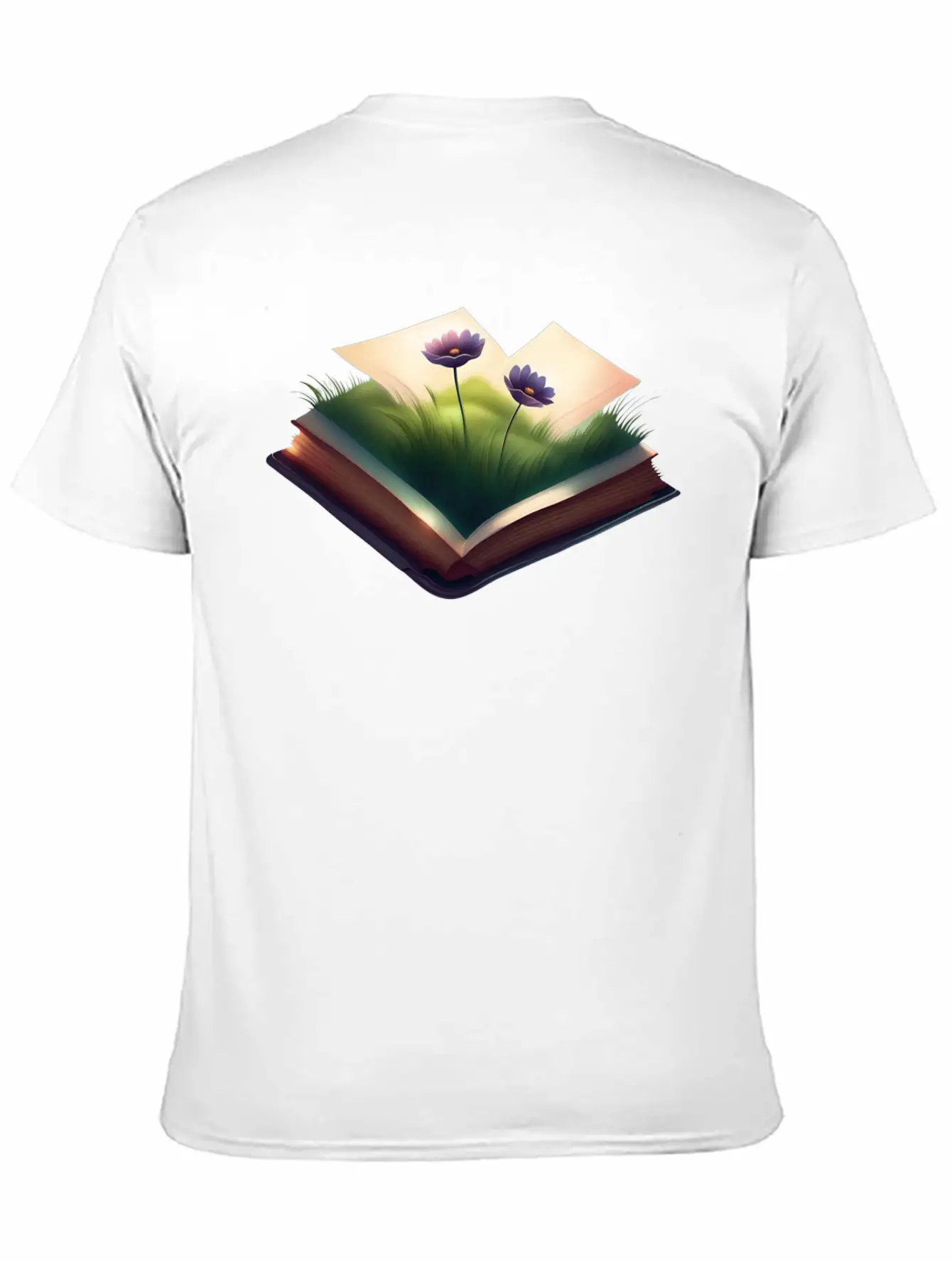 Book And Flower Casual Graphic T-Shirt – Simple And Comfortable Daily Wear