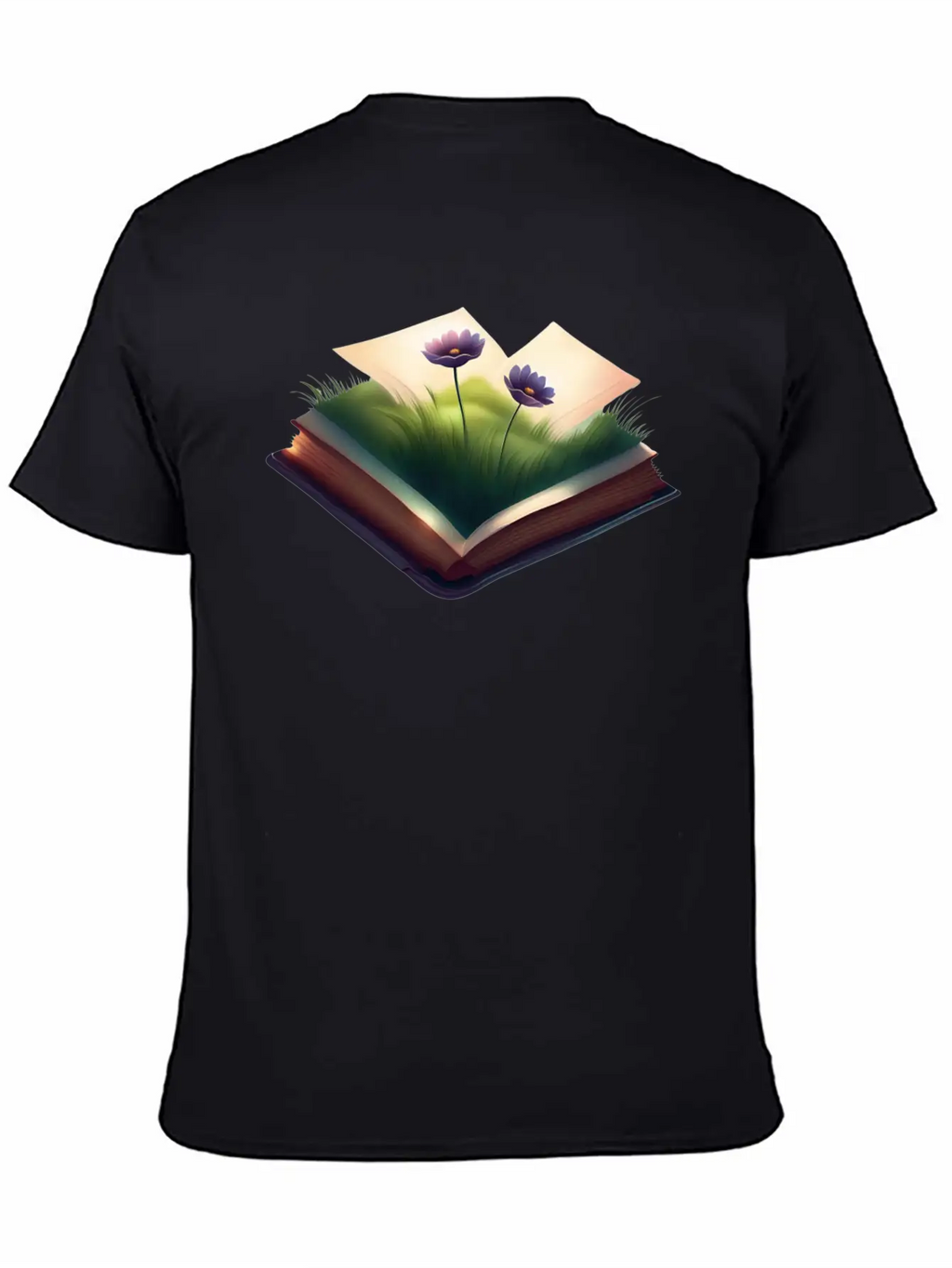 Book And Flower Casual Graphic T-Shirt – Simple And Comfortable Daily Wear