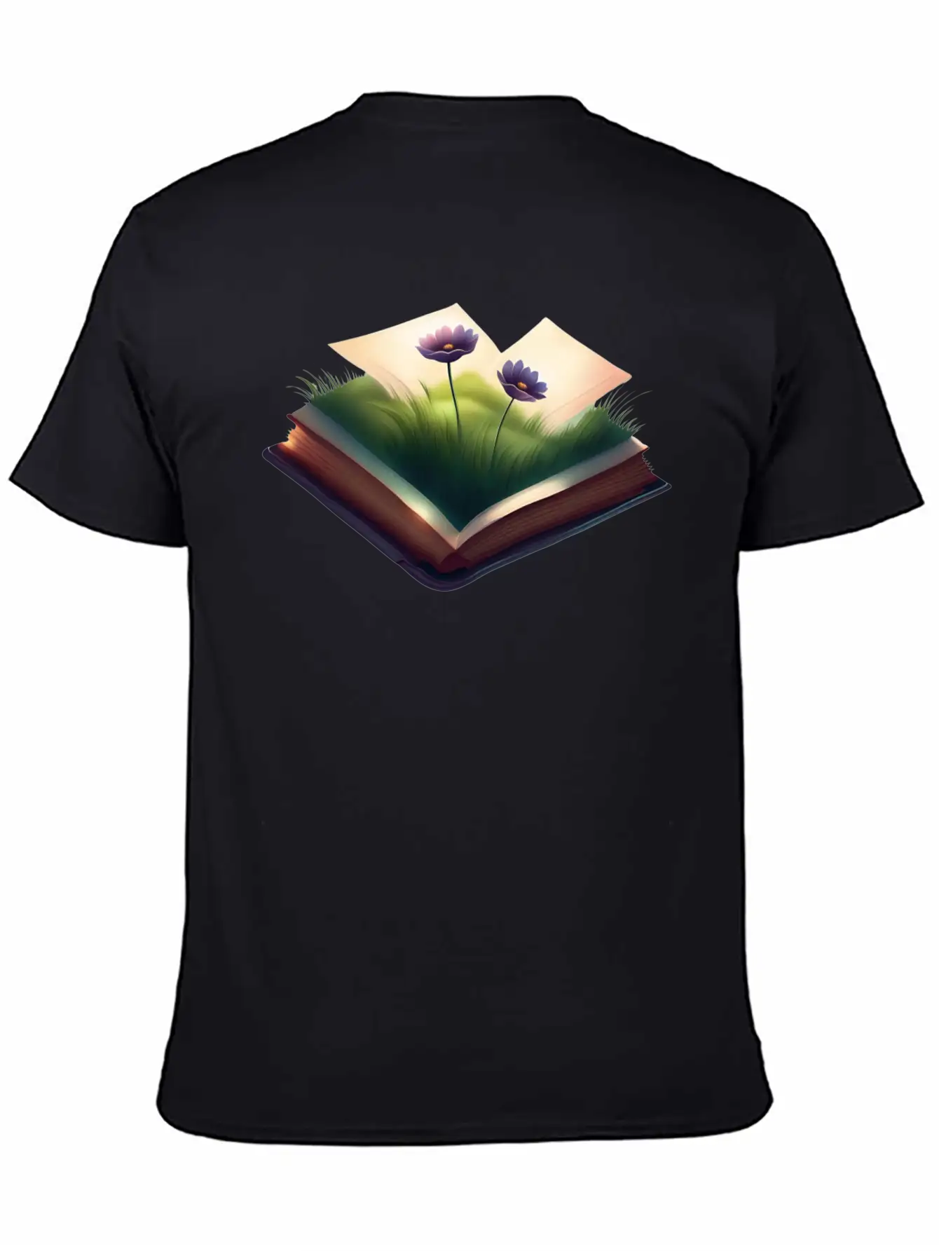 Book And Flower Casual Graphic T-Shirt – Simple And Comfortable Daily Wear