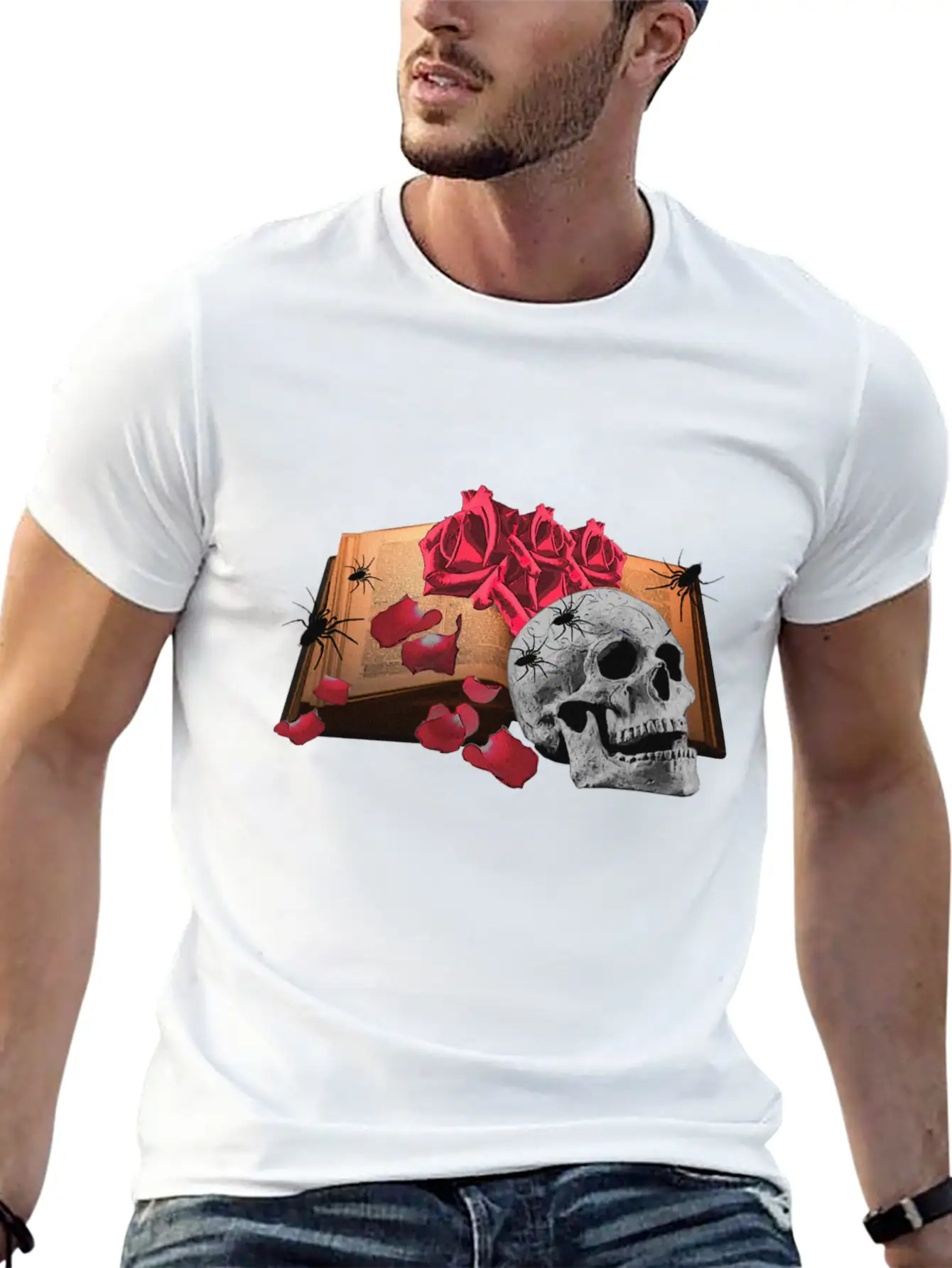 Book Gothic, Skull, Gothic, Gothic Lover Essential Cotton Tee For Daily Outfits – Unisex Style