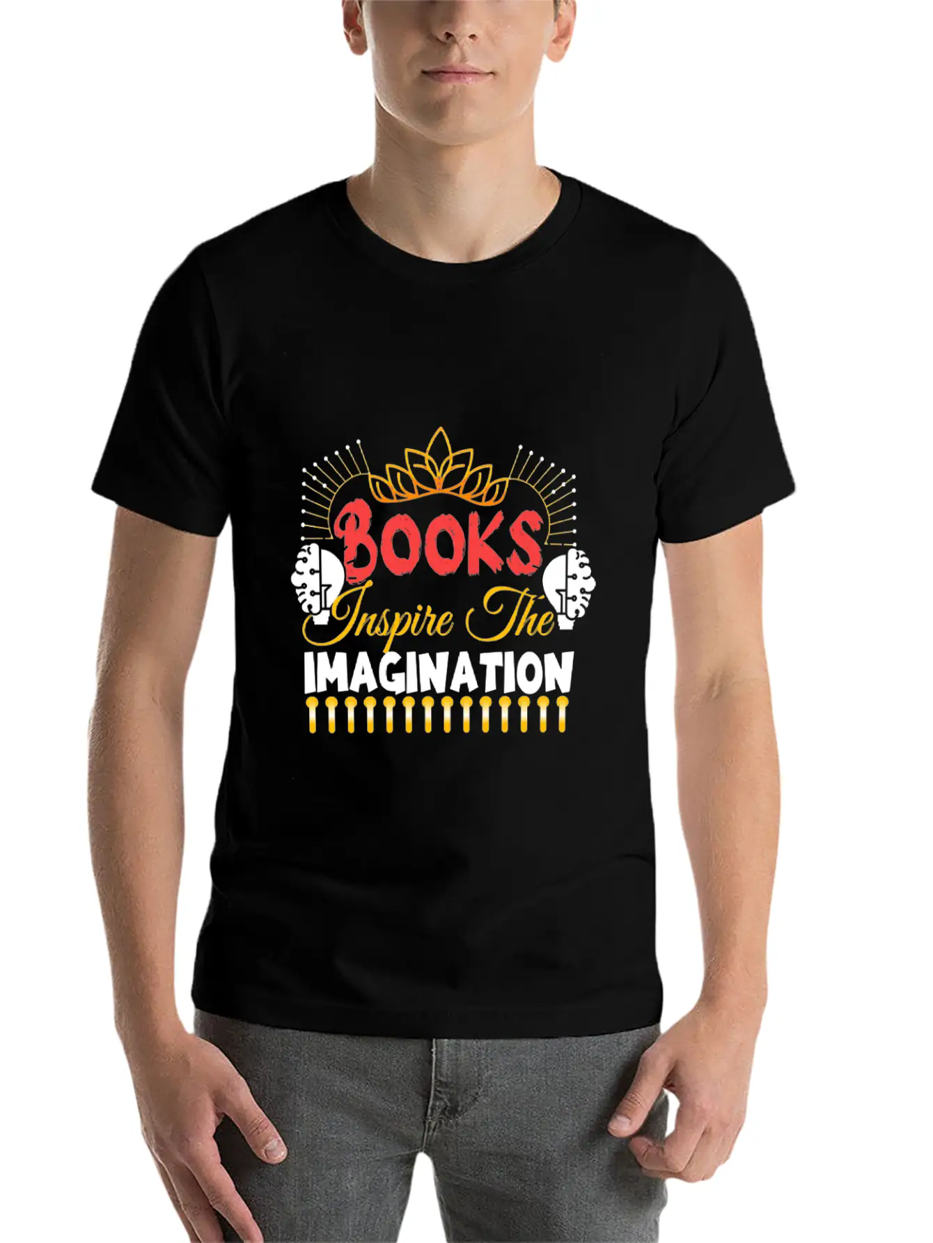 Books Inspire The Imagination Essential Cotton Tee For Daily Outfits – Unisex Style