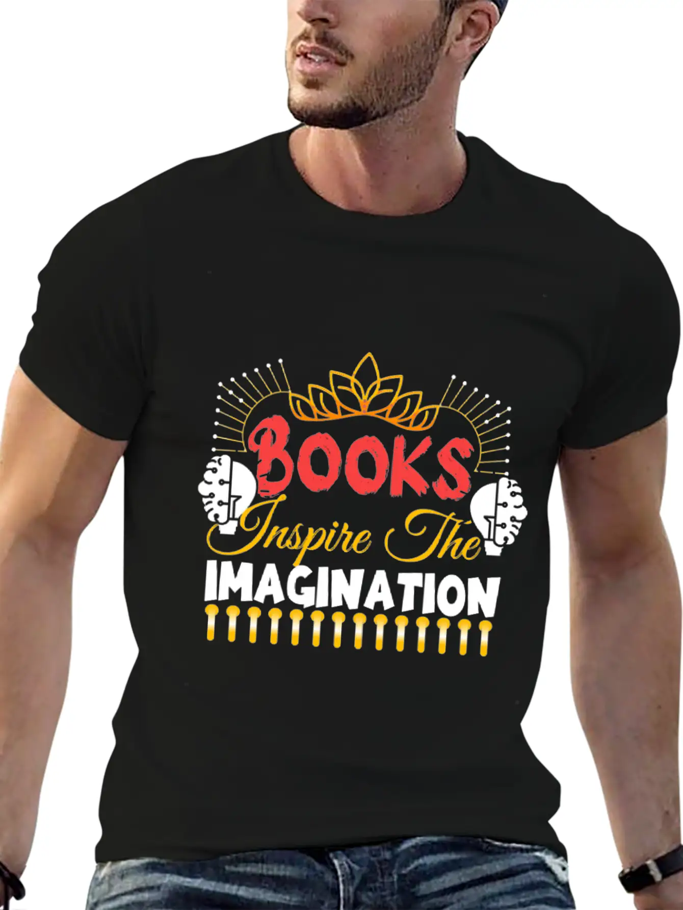 Books Inspire The Imagination Essential Cotton Tee For Daily Outfits – Unisex Style