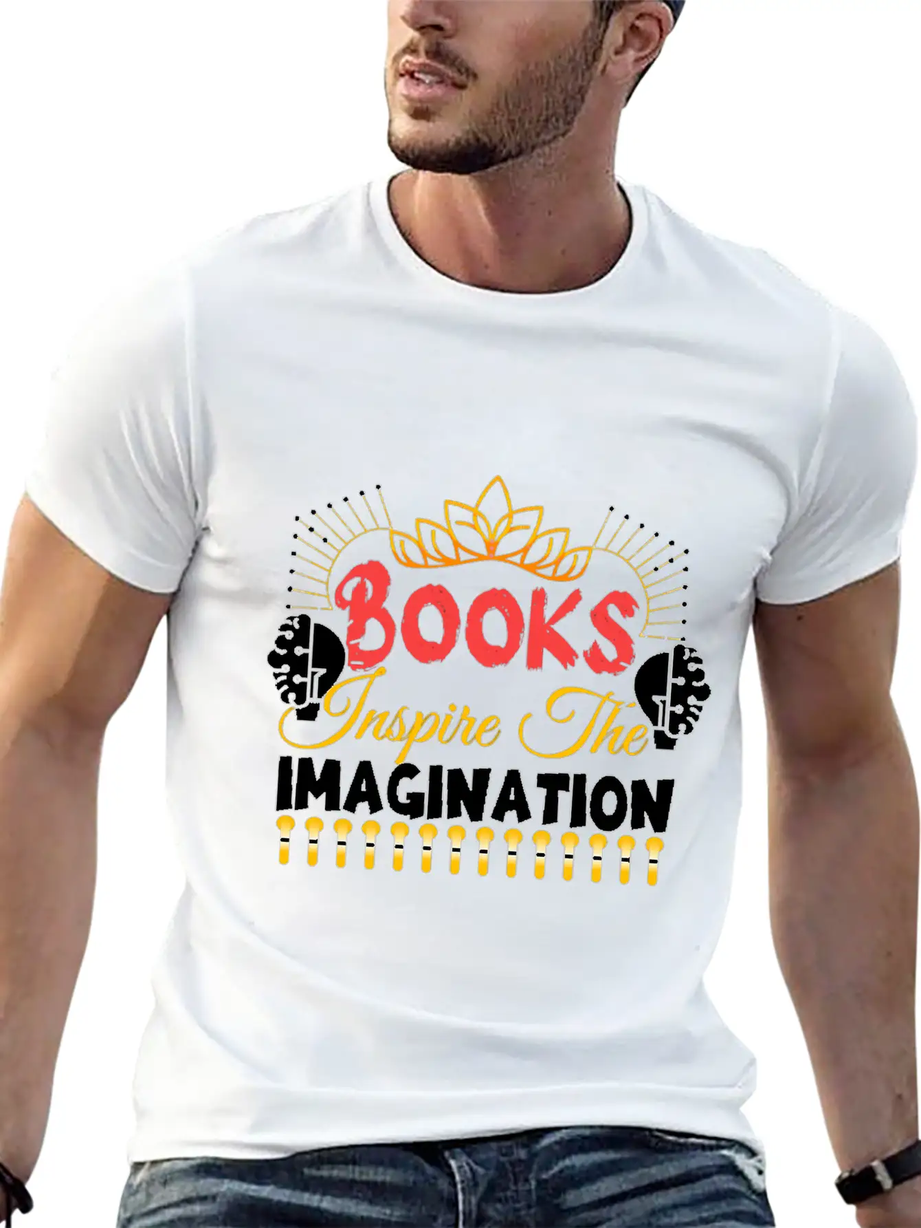 Books Inspire The Imagination Essential Cotton Tee For Daily Outfits – Unisex Style