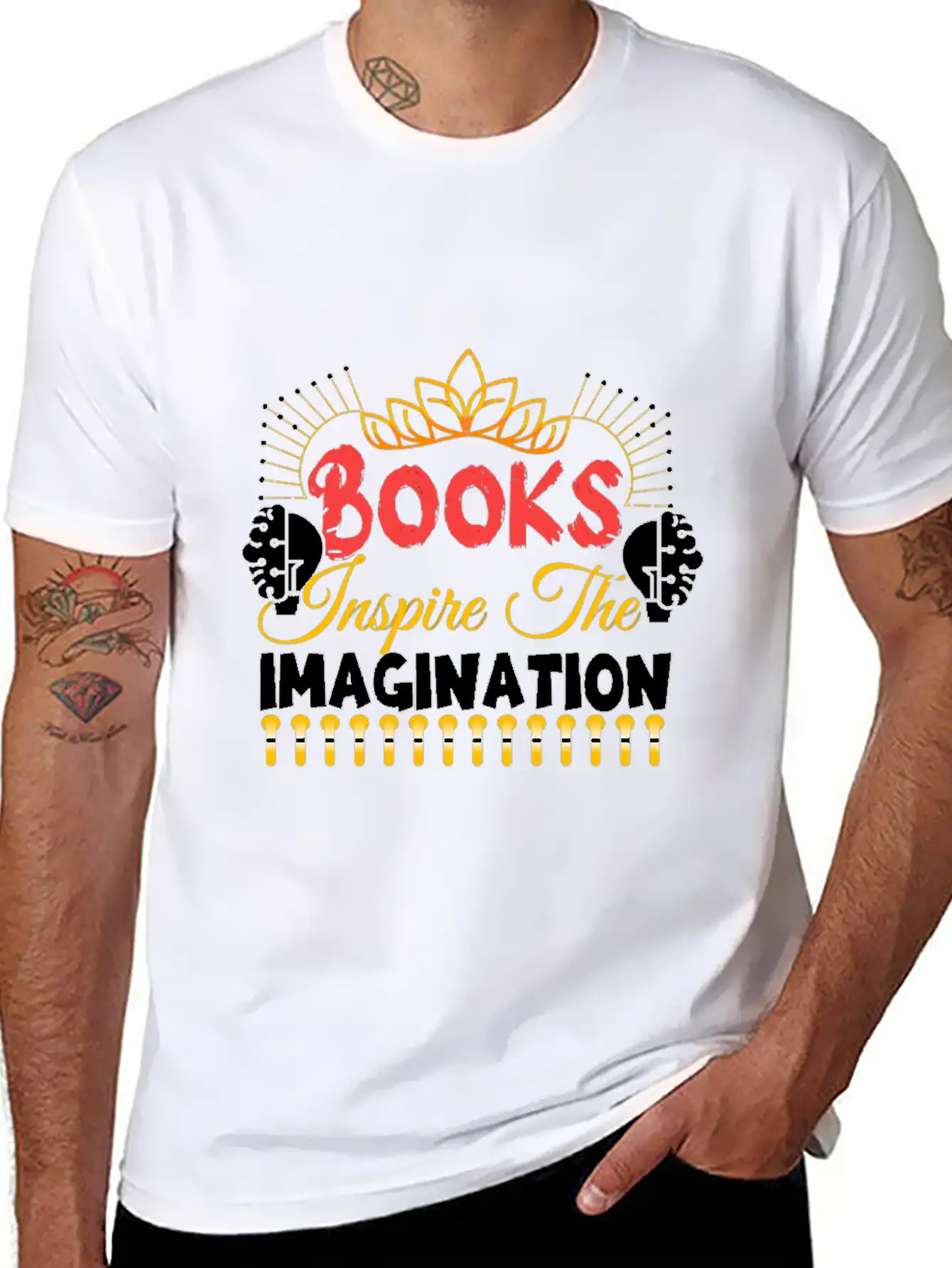 Books Inspire The Imagination Essential Cotton Tee For Daily Outfits – Unisex Style