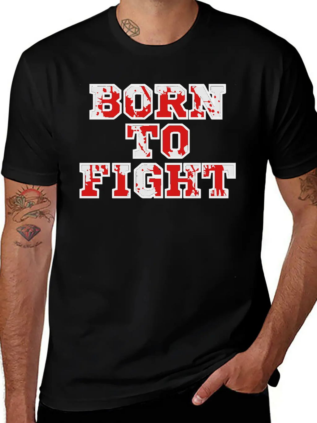Born To Fight Unisex Casual T-Shirt – Clean Design For Daily Comfort