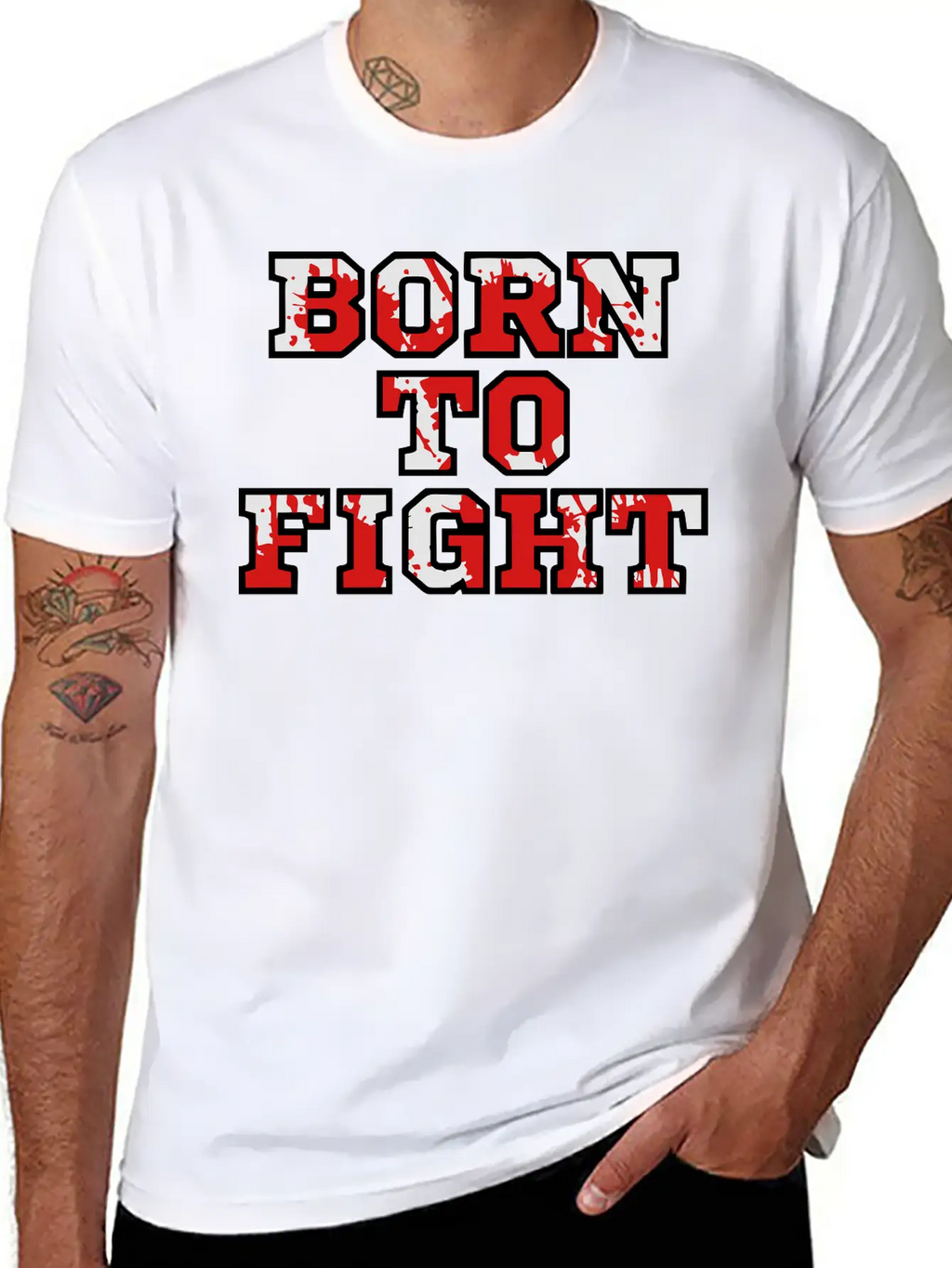 Born To Fight Unisex Casual T-Shirt – Clean Design For Daily Comfort