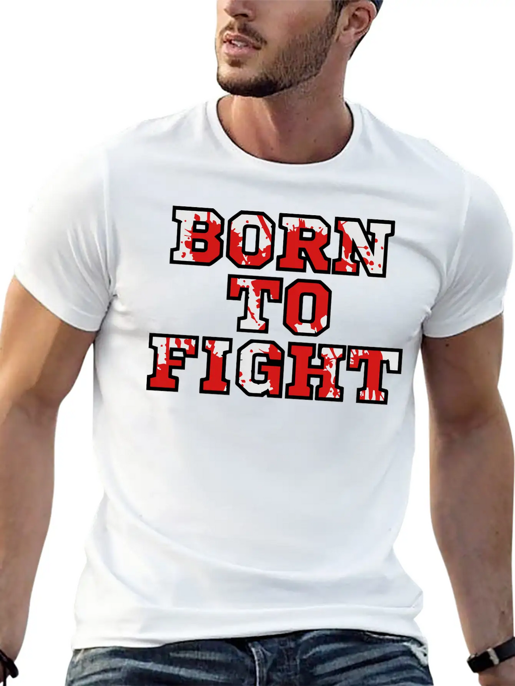 Born To Fight Unisex Casual T-Shirt – Clean Design For Daily Comfort