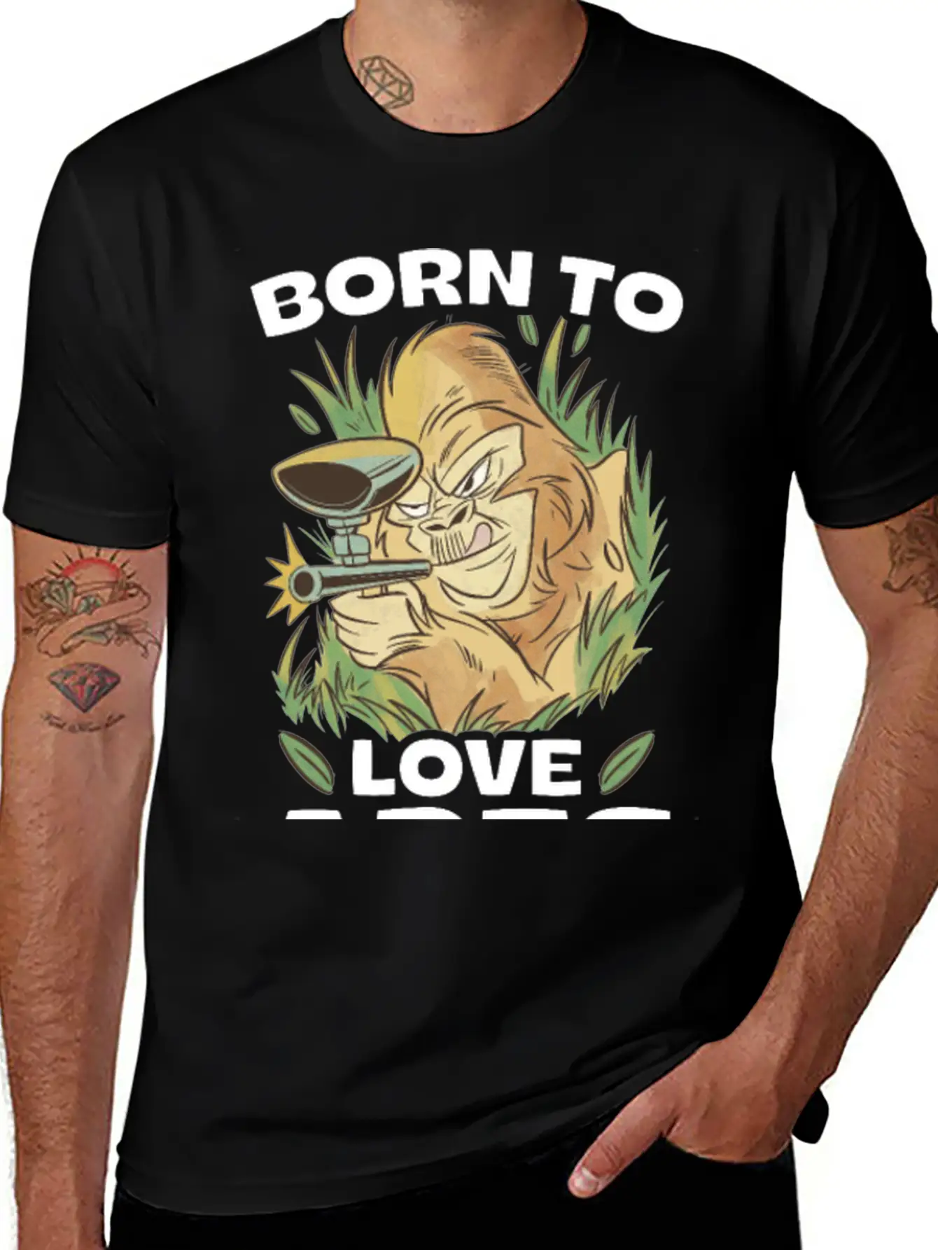 Born To Love Apes Forced To Go To School Unisex Casual T-Shirt – Clean Design For Daily Comfort