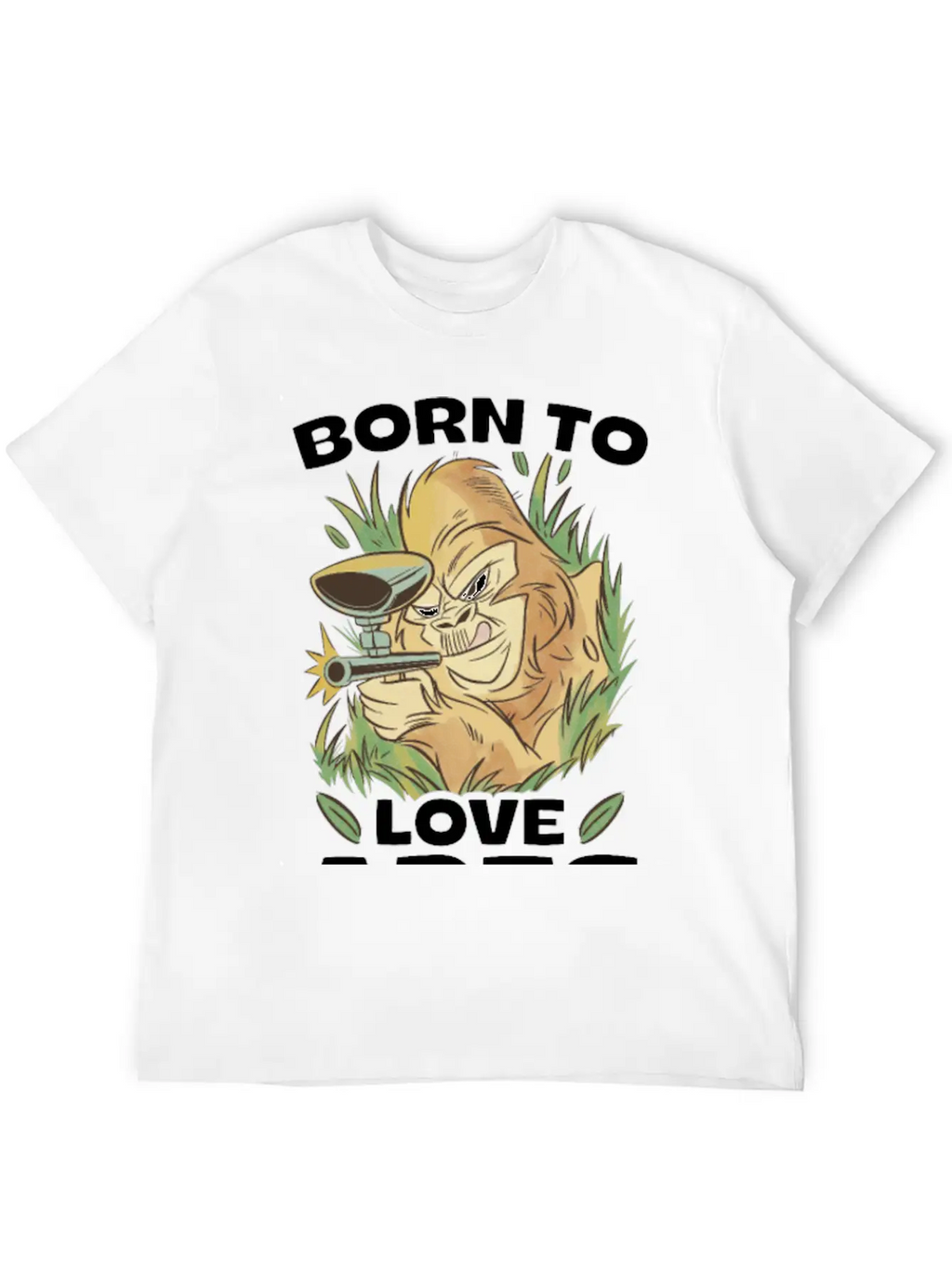 Born To Love Apes Forced To Go To School Unisex Casual T-Shirt – Clean Design For Daily Comfort