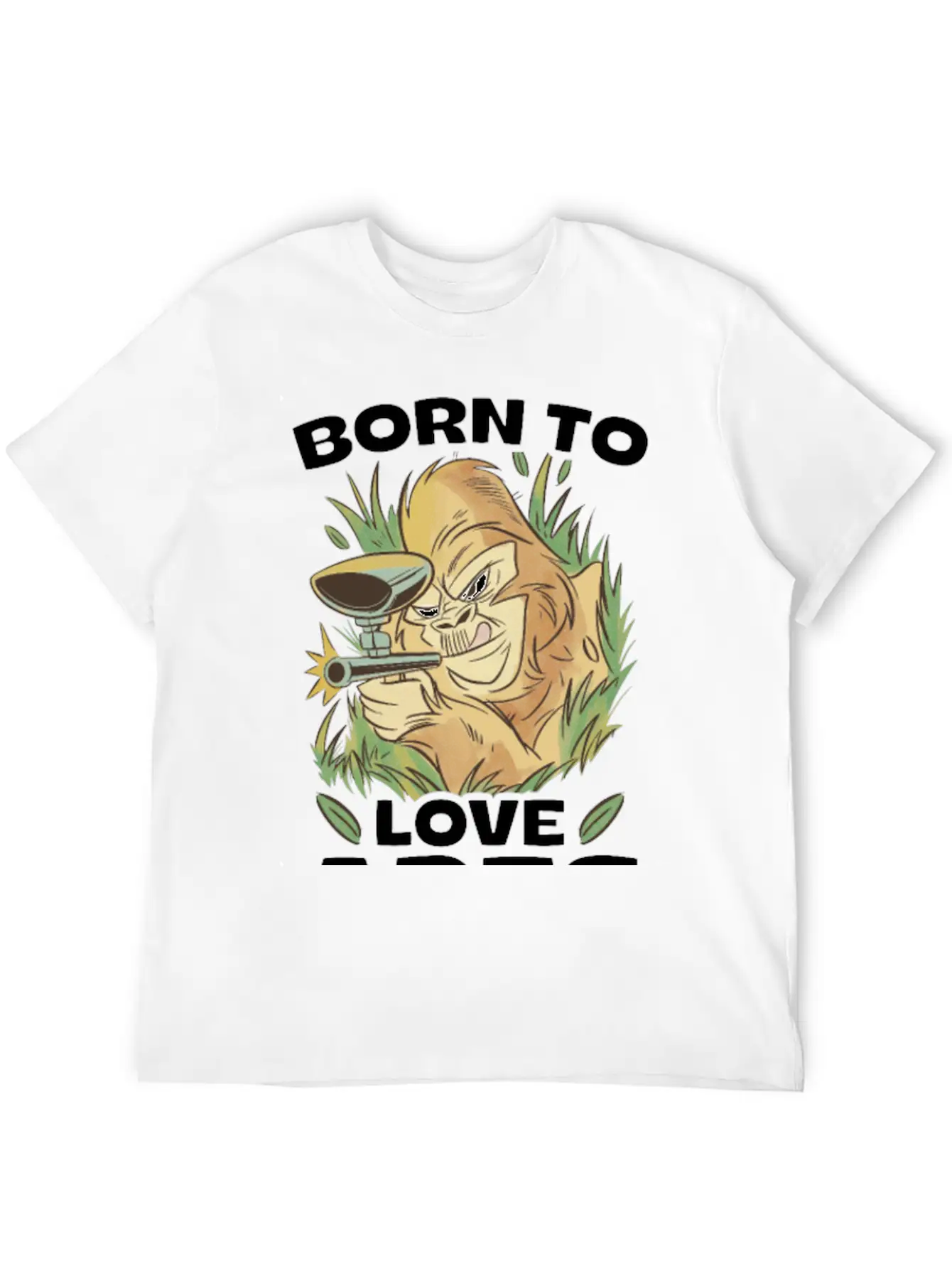 Born To Love Apes Forced To Go To School Unisex Casual T-Shirt – Clean Design For Daily Comfort