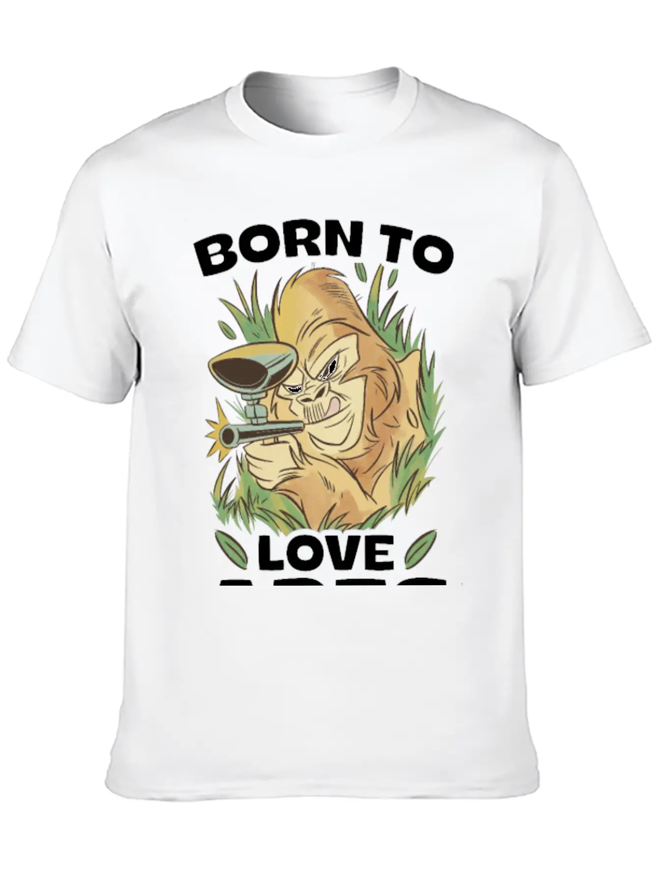 Born To Love Apes Forced To Go To School Unisex Casual T-Shirt – Clean Design For Daily Comfort