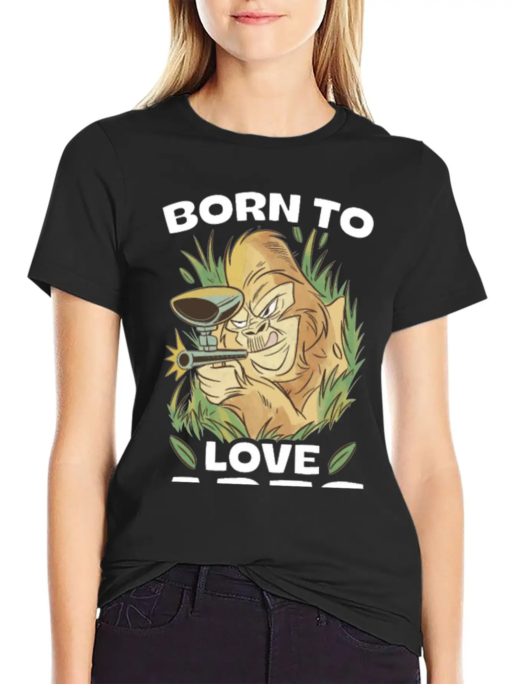 Born To Love Apes Forced To Go To School Unisex Casual T-Shirt – Clean Design For Daily Comfort