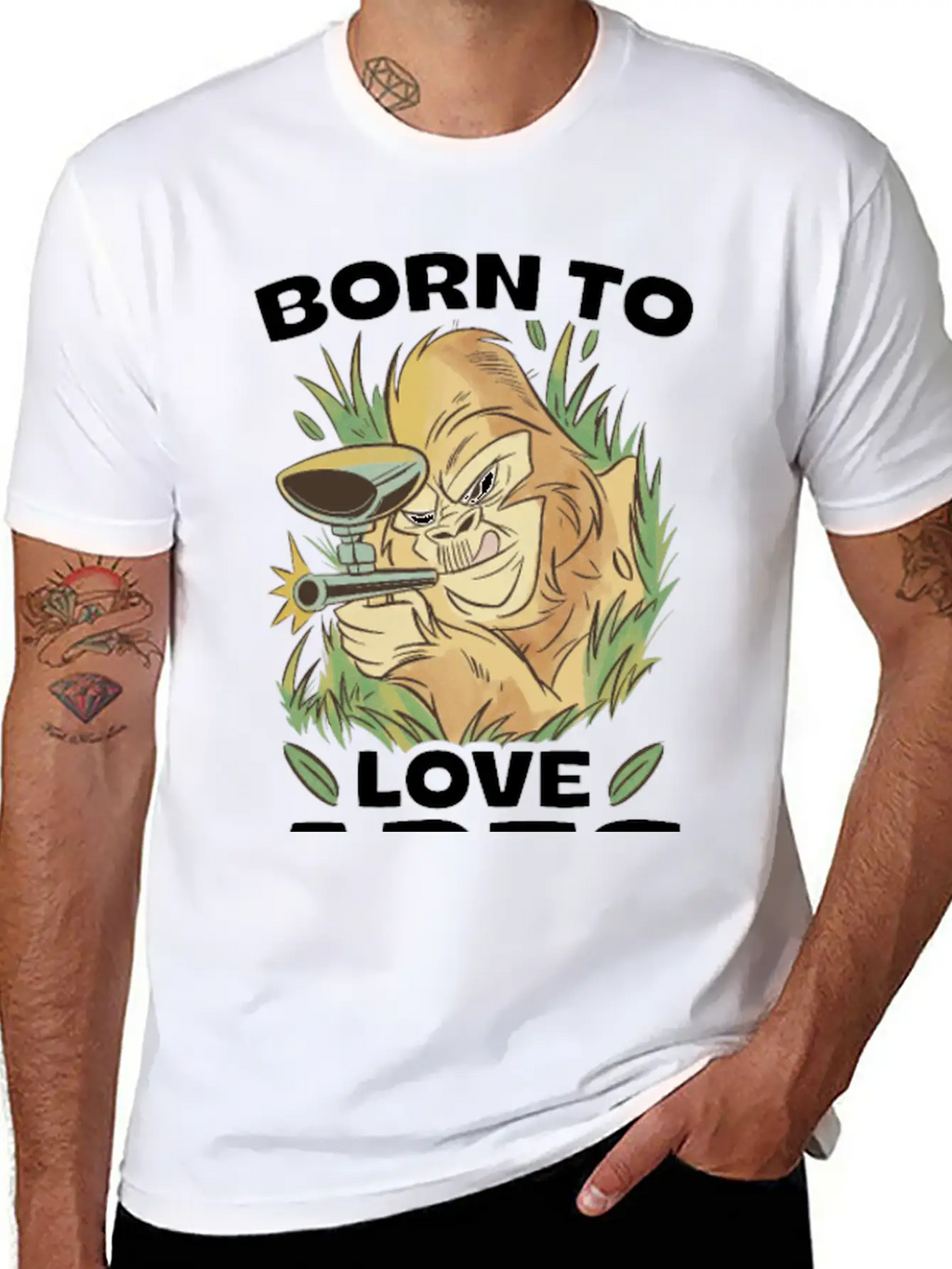 Born To Love Apes Forced To Go To School Unisex Casual T-Shirt – Clean Design For Daily Comfort