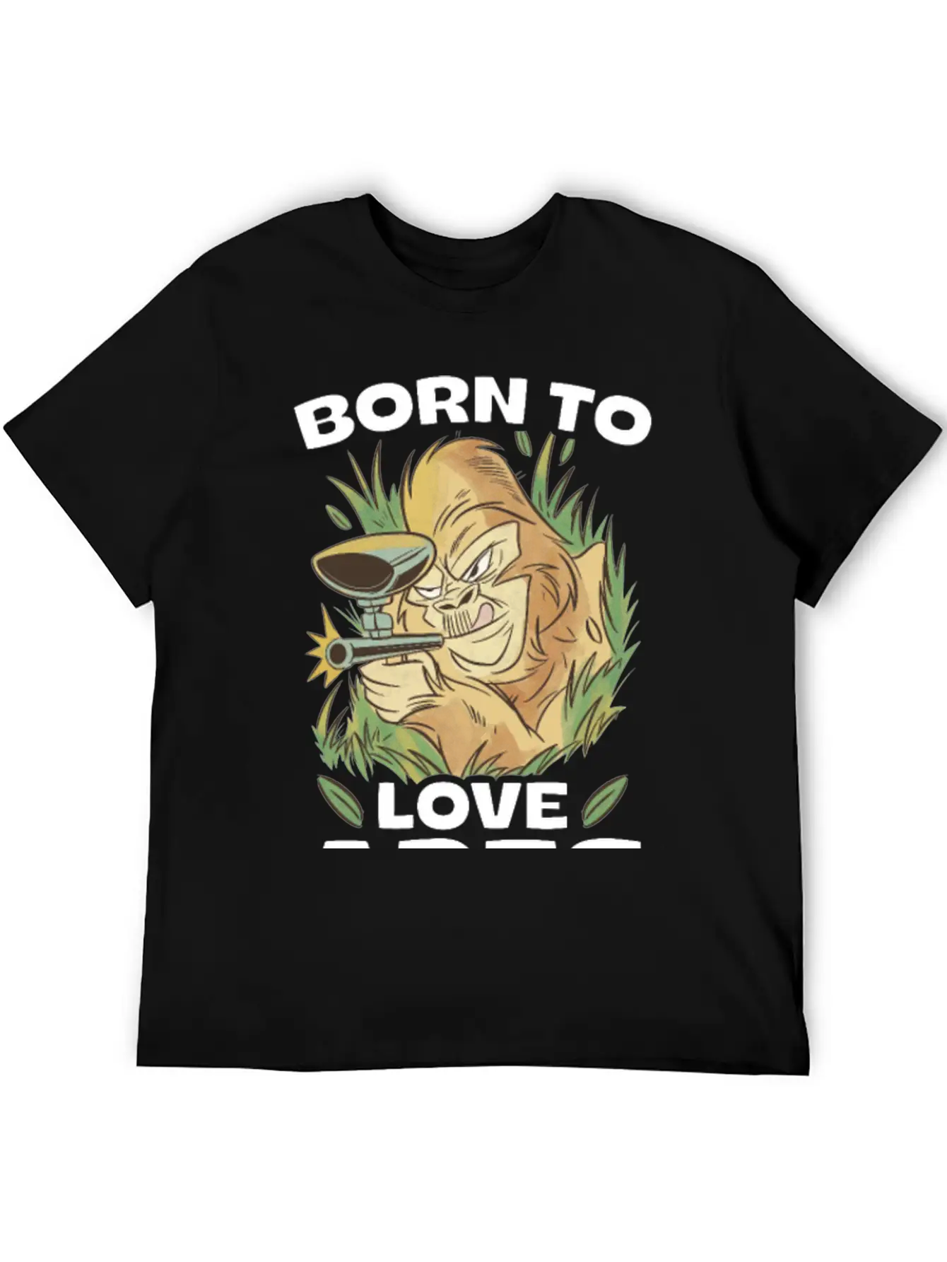 Born To Love Apes Forced To Go To School Unisex Casual T-Shirt – Clean Design For Daily Comfort