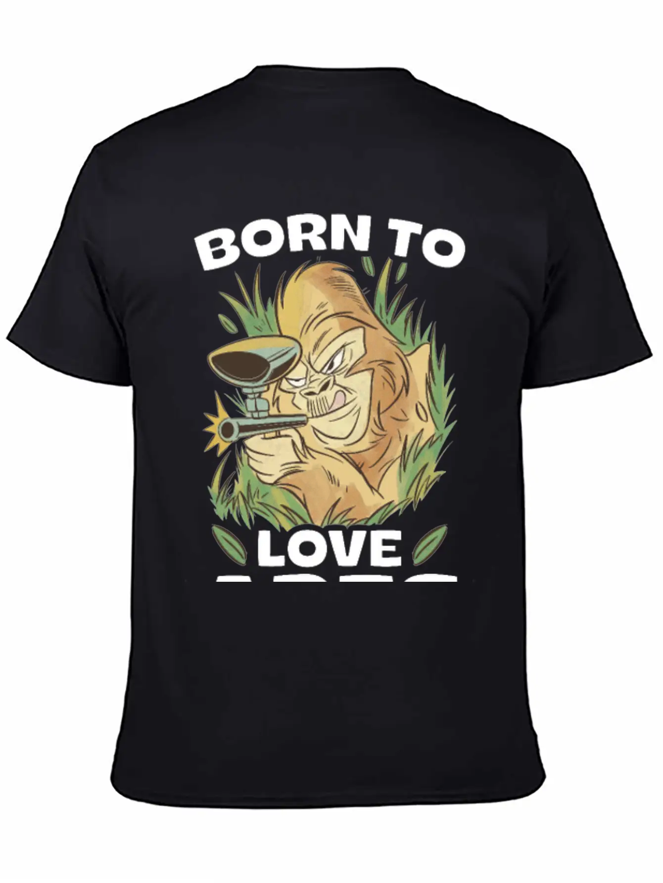 Born To Love Apes Forced To Go To School Unisex Casual T-Shirt – Clean Design For Daily Comfort