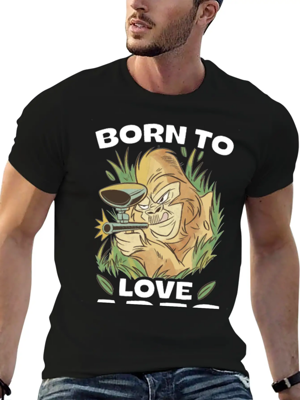 Born To Love Apes Forced To Go To School Unisex Casual T-Shirt – Clean Design For Daily Comfort