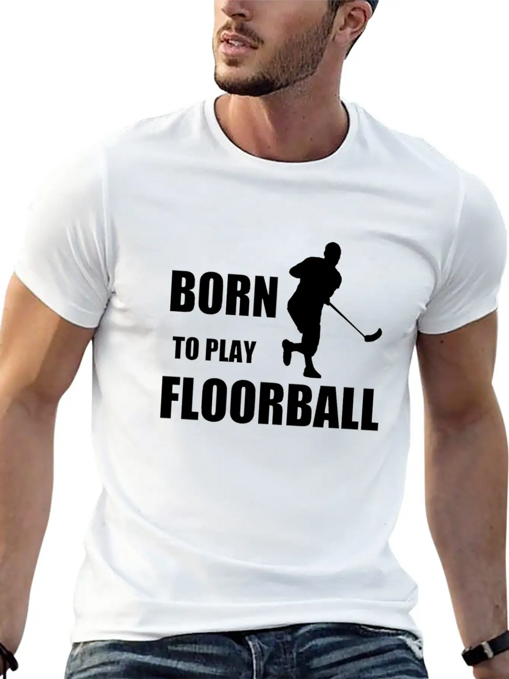 Born To Play Floorball, Gift, Birthday Classic Fit Graphic Tee For Daily Comfort – Unisex Cotton Shirt
