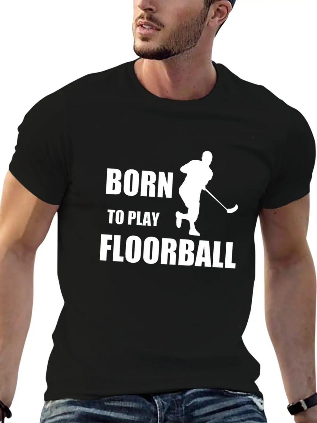 Born To Play Floorball, Gift, Birthday Classic Fit Graphic Tee For Daily Comfort – Unisex Cotton Shirt
