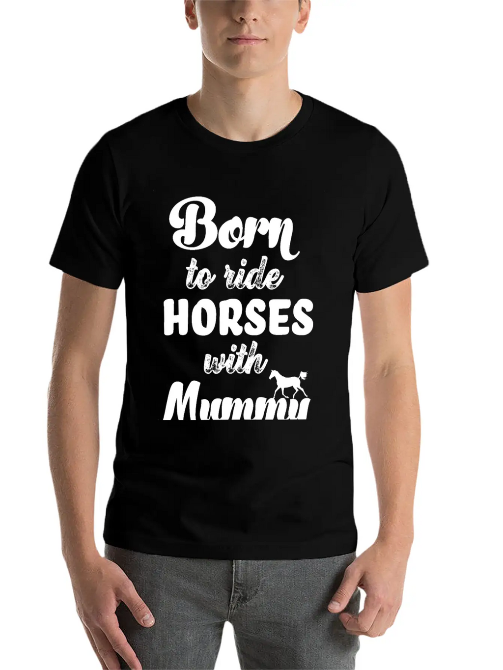 Born To Ride Horses With Mummy Horse Riding Baby Unisex Casual T-Shirt – Clean Design For Daily Comfort