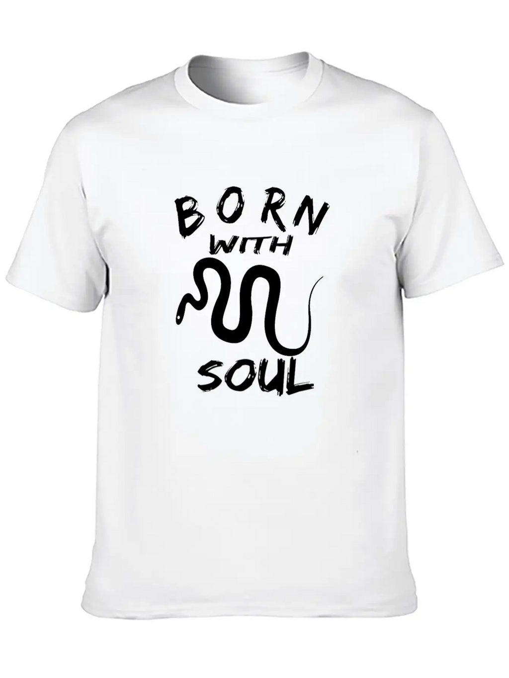 BORN WITH SNAKE SOUL Essential Cotton Tee For Daily Outfits – Unisex Style