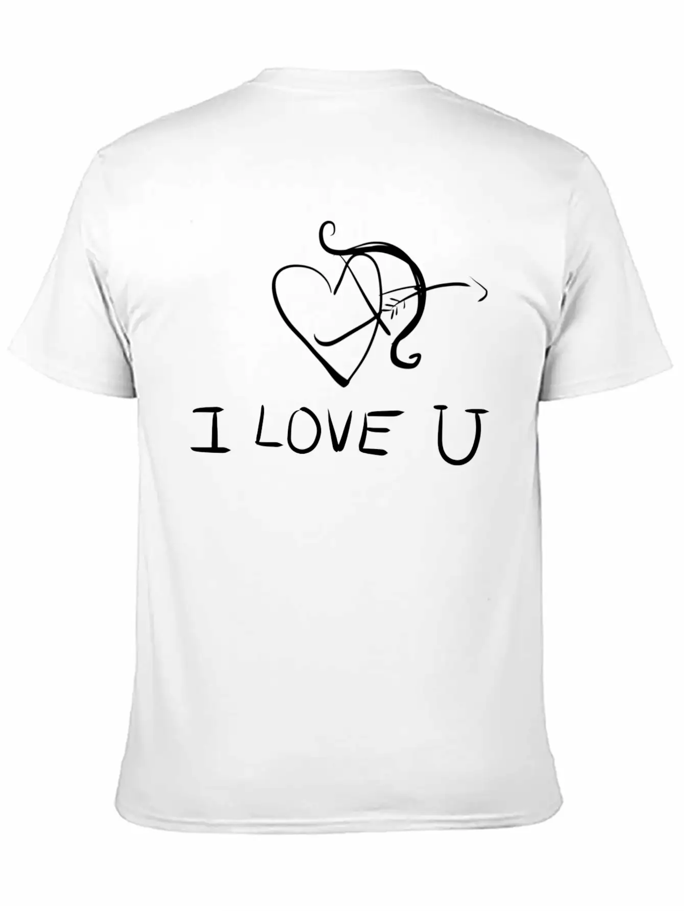Bow Shoot Arrow Heart I Love You Classic Fit Graphic Tee For Daily Comfort – Unisex Cotton Shirt