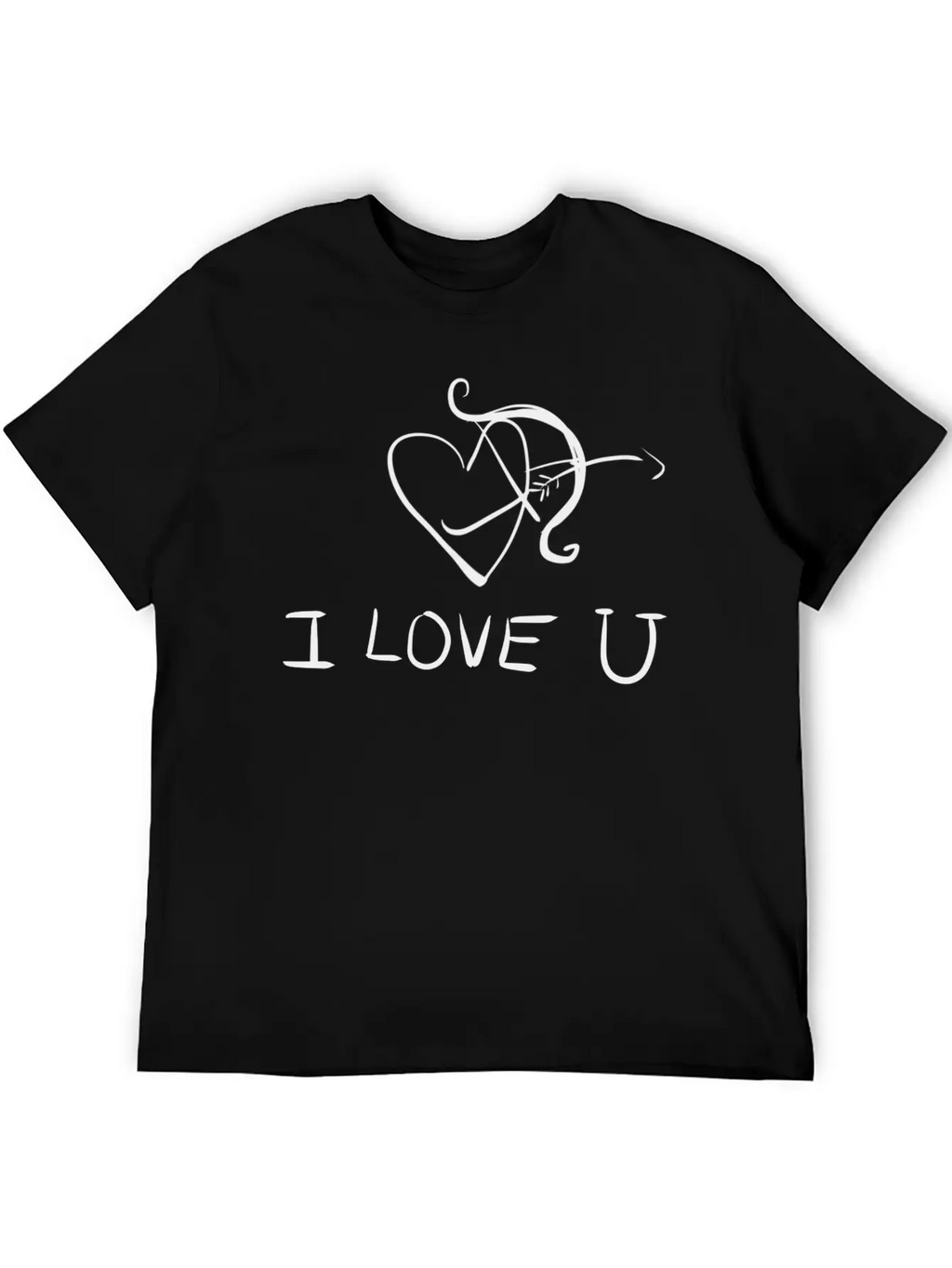 Bow Shoot Arrow Heart I Love You Classic Fit Graphic Tee For Daily Comfort – Unisex Cotton Shirt