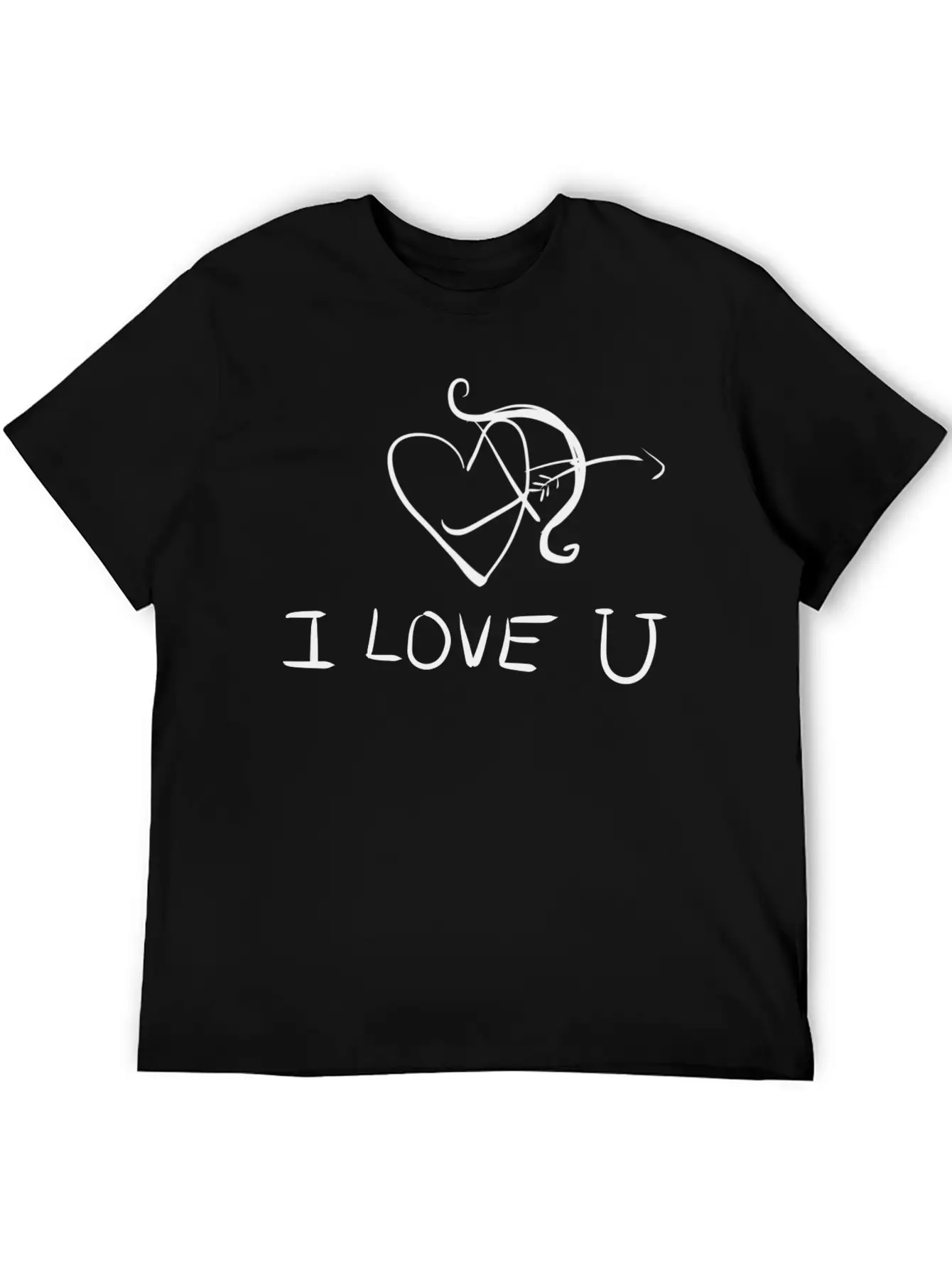 Bow Shoot Arrow Heart I Love You Classic Fit Graphic Tee For Daily Comfort – Unisex Cotton Shirt