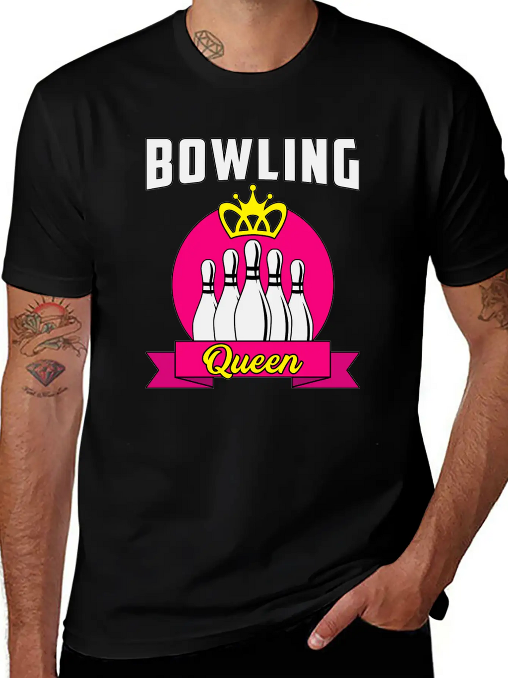 Bowling Ladies Lady Girl Bowler Funny Gift Idea Breathable Soft Cotton T-Shirt – Timeless Casual Look