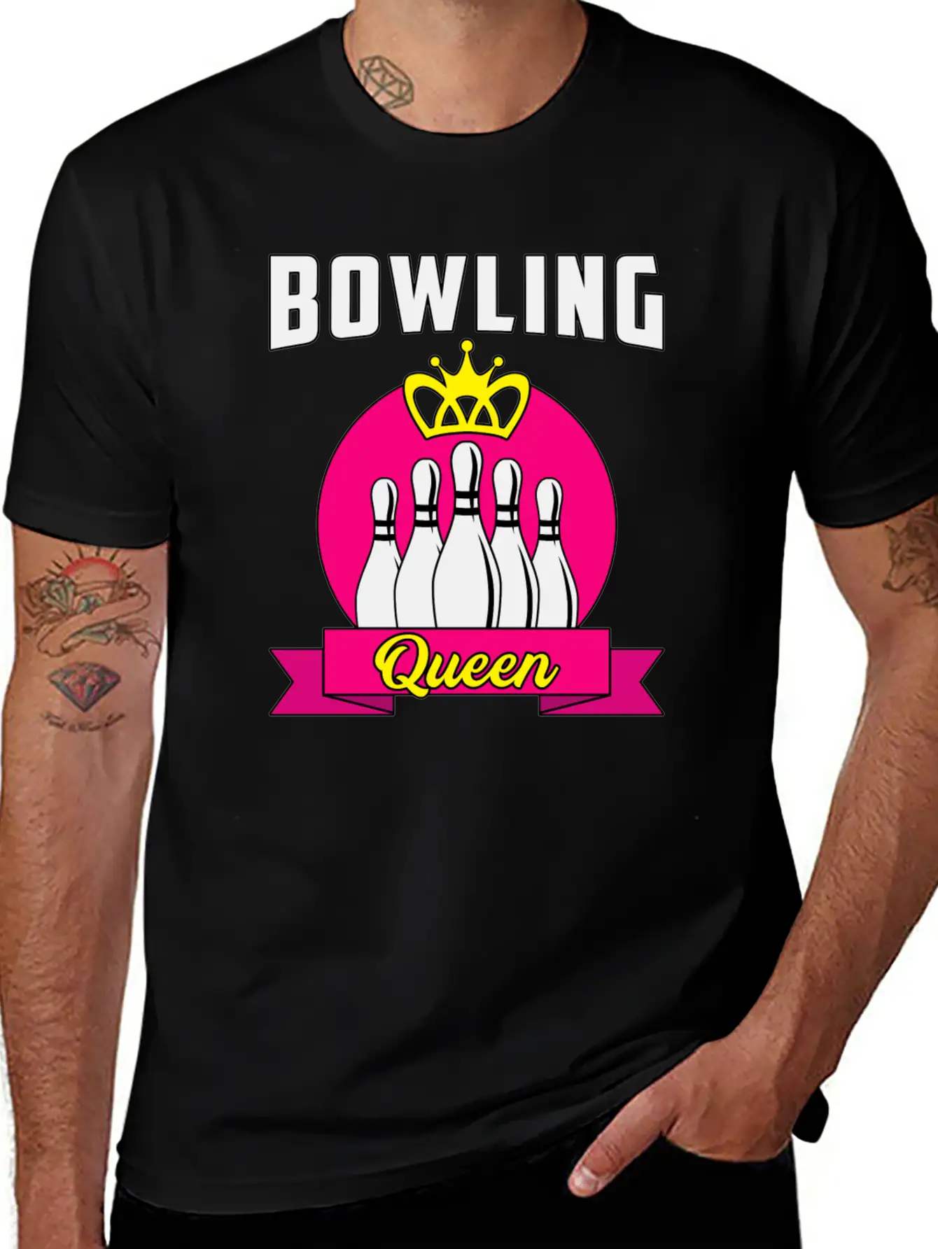 Bowling Ladies Lady Girl Bowler Funny Gift Idea Breathable Soft Cotton T-Shirt – Timeless Casual Look