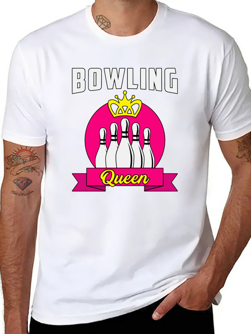 Bowling Ladies Lady Girl Bowler Funny Gift Idea Breathable Soft Cotton T-Shirt – Timeless Casual Look