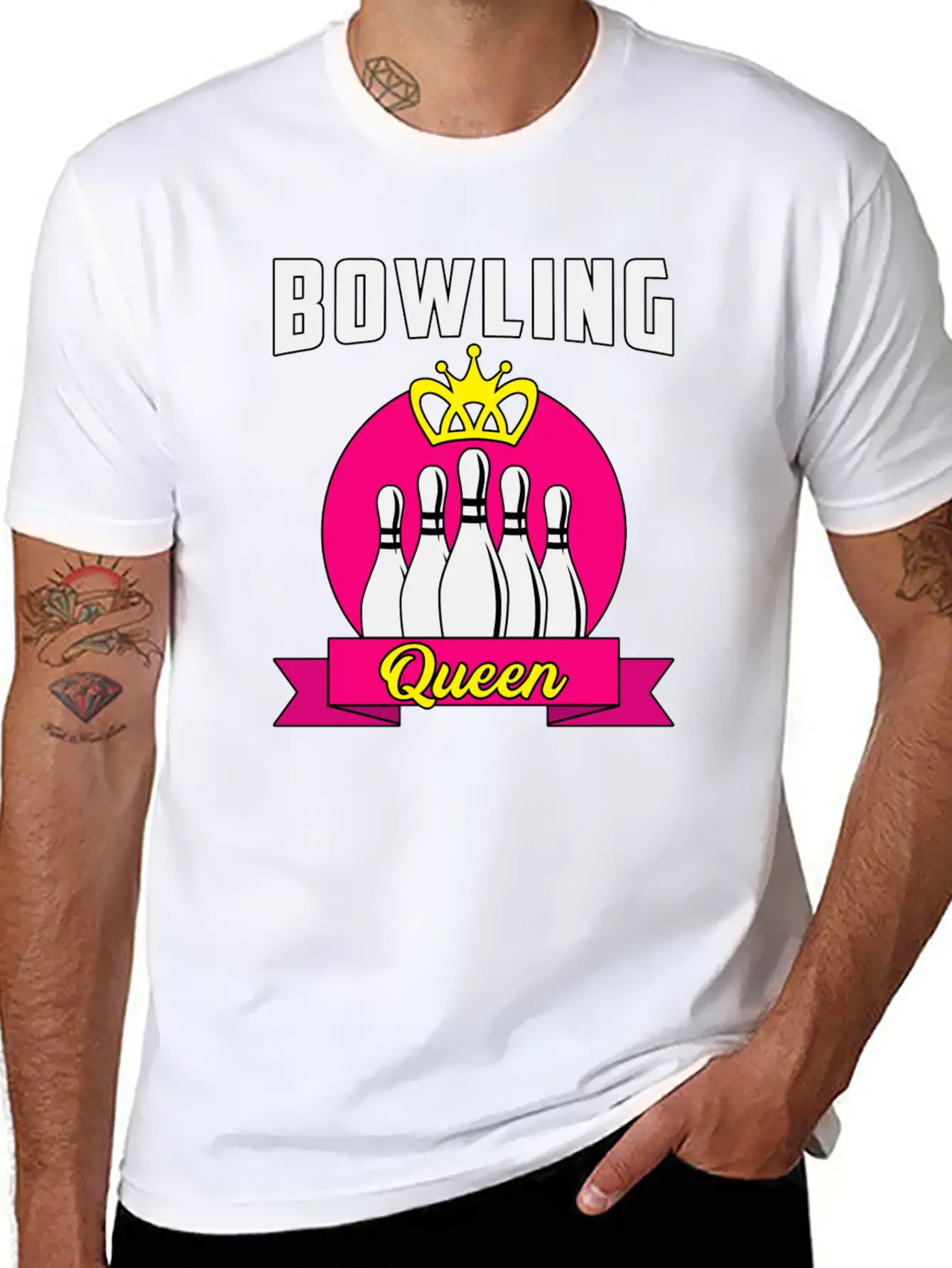 Bowling Ladies Lady Girl Bowler Funny Gift Idea Breathable Soft Cotton T-Shirt – Timeless Casual Look