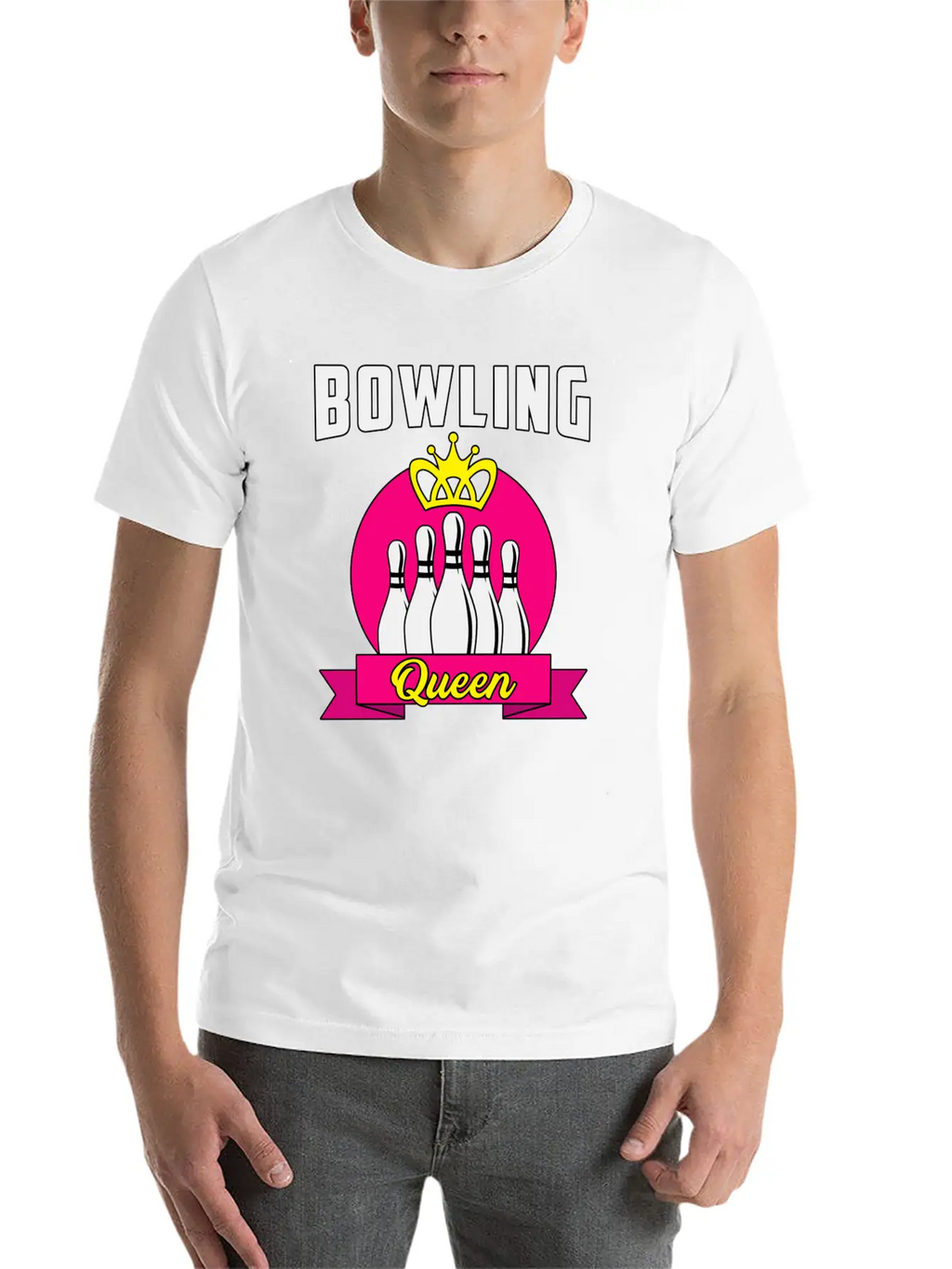 Bowling Ladies Lady Girl Bowler Funny Gift Idea Breathable Soft Cotton T-Shirt – Timeless Casual Look