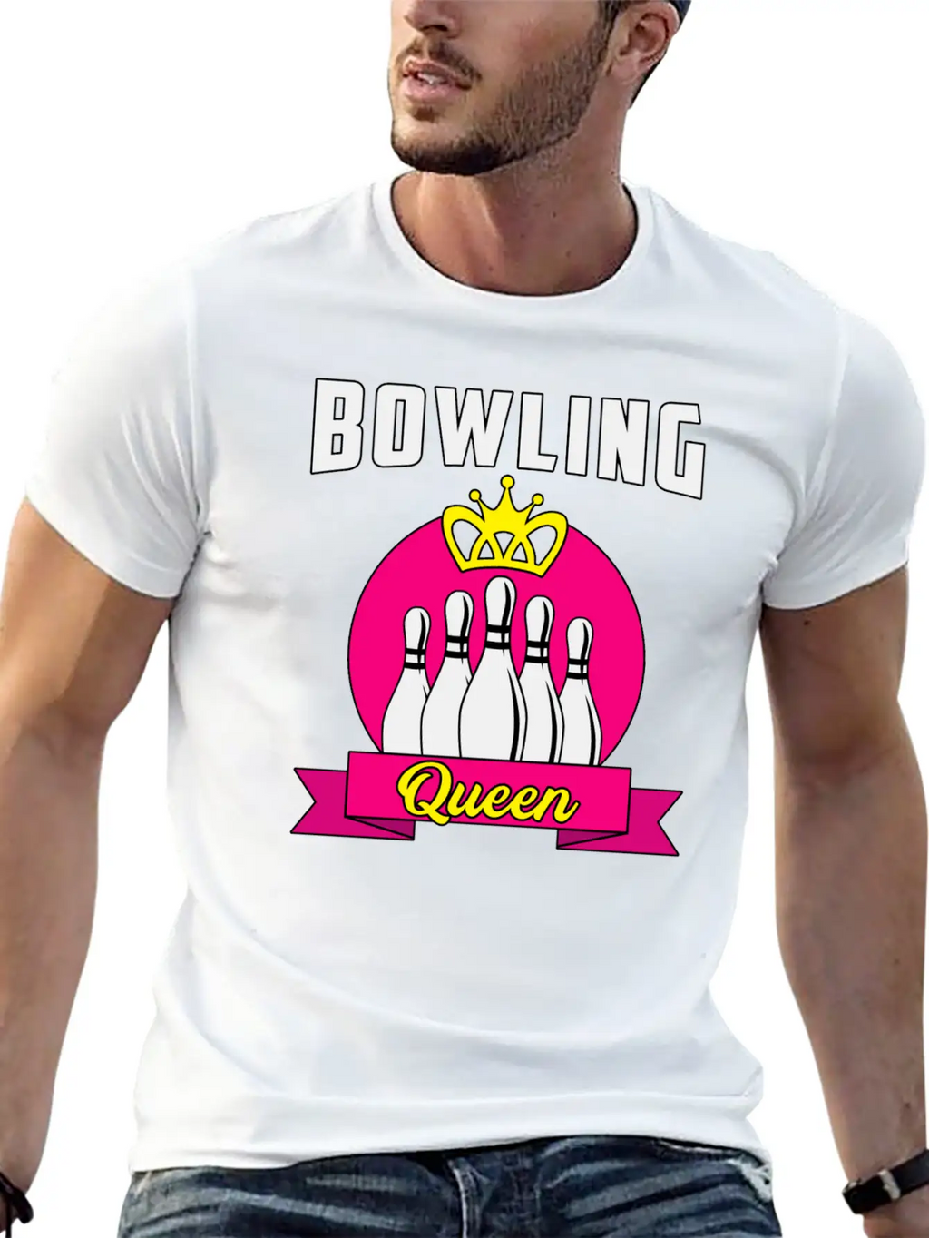 Bowling Ladies Lady Girl Bowler Funny Gift Idea Breathable Soft Cotton T-Shirt – Timeless Casual Look