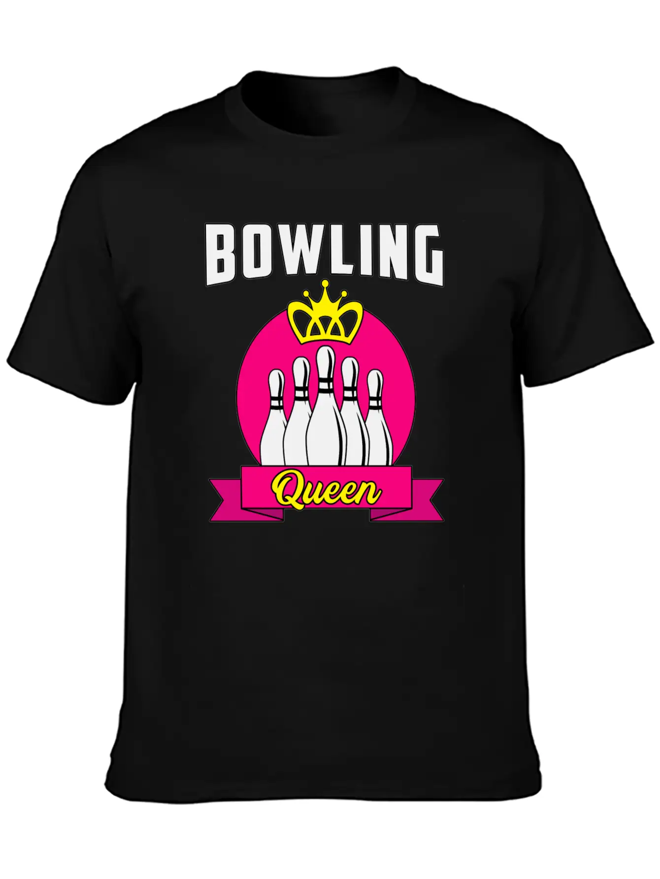 Bowling Ladies Lady Girl Bowler Funny Gift Idea Breathable Soft Cotton T-Shirt – Timeless Casual Look