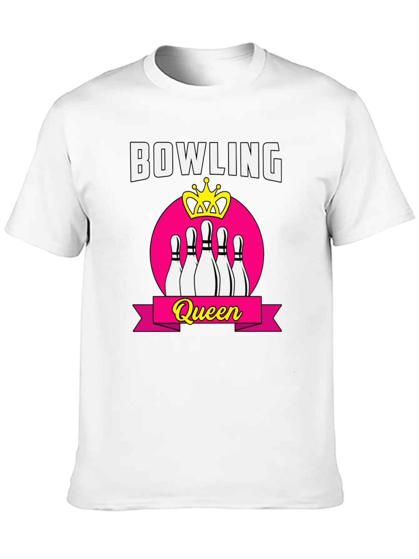 Bowling Ladies Lady Girl Bowler Funny Gift Idea Breathable Soft Cotton T-Shirt – Timeless Casual Look
