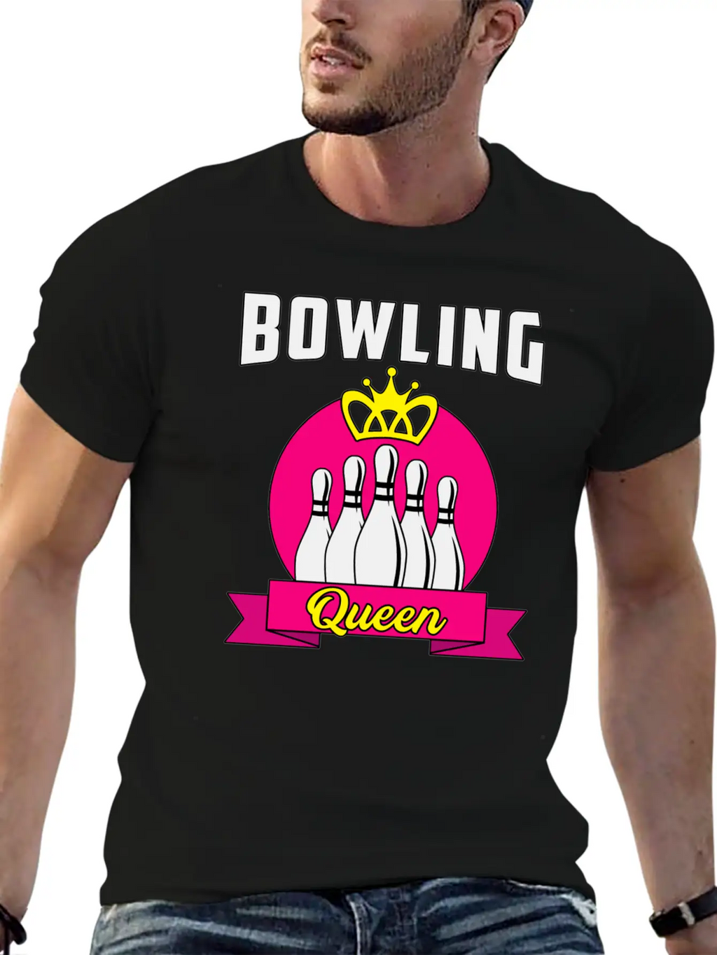 Bowling Ladies Lady Girl Bowler Funny Gift Idea Breathable Soft Cotton T-Shirt – Timeless Casual Look
